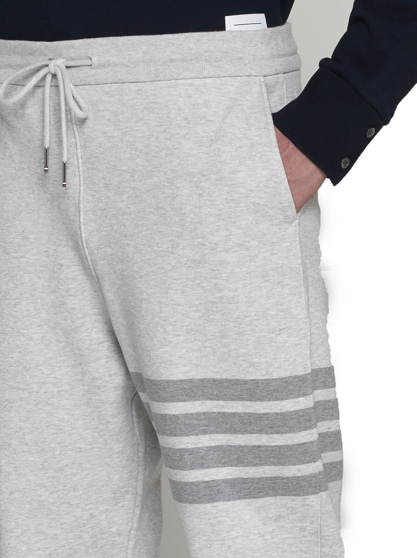 Shop Thom Browne Pants In Lt Grey