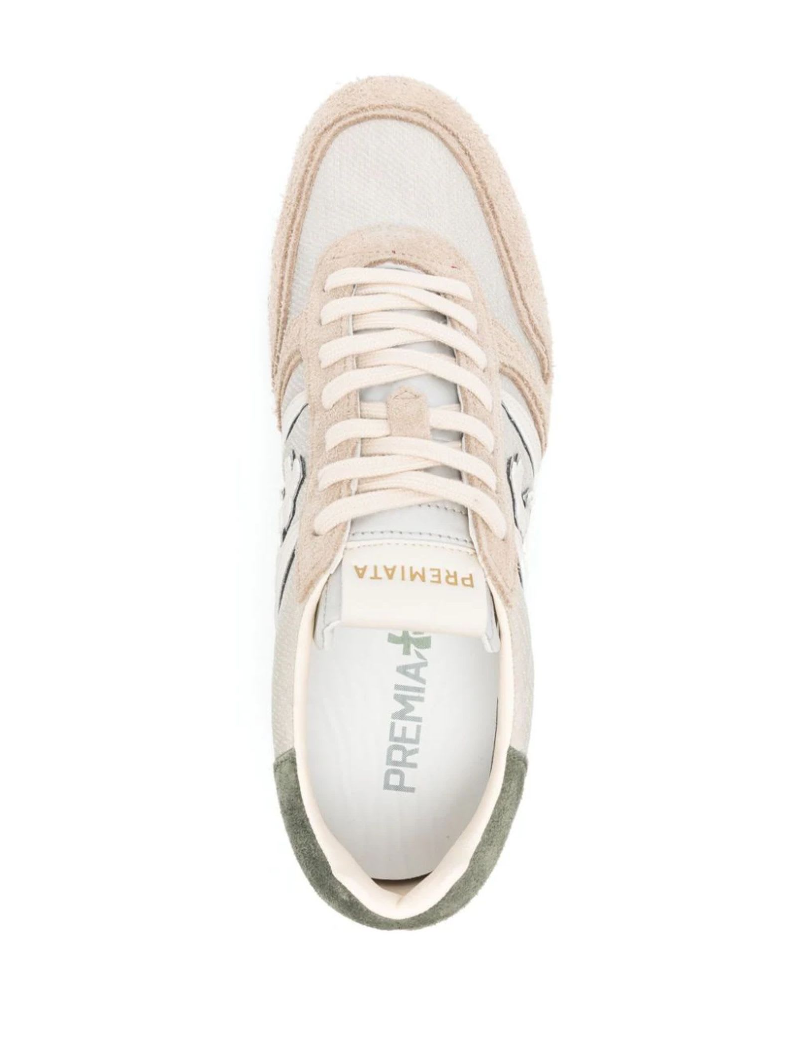 Shop Premiata Beige Lander Sneakers