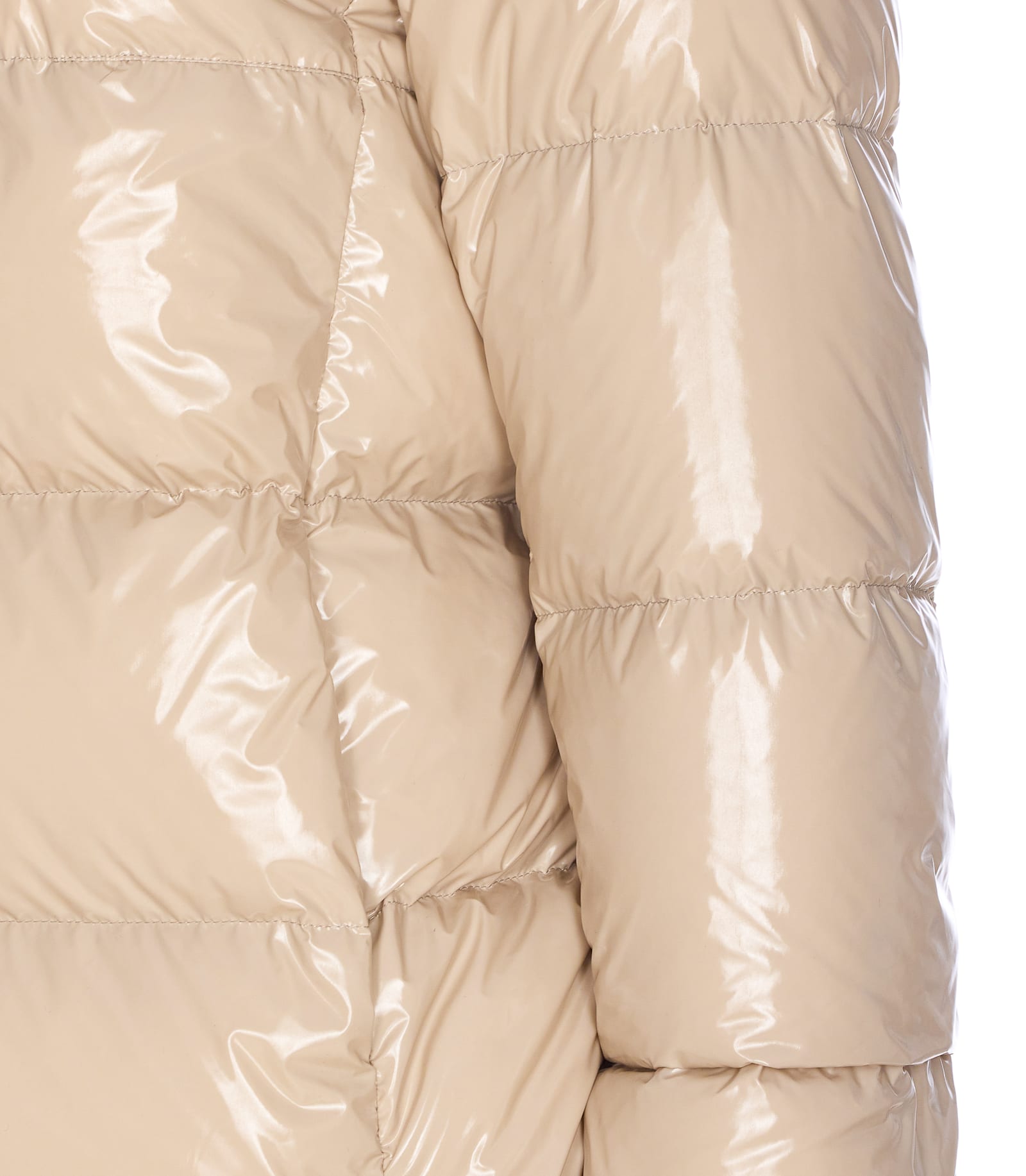 Herno Women Gloss Cape Down Jacket In Neutral