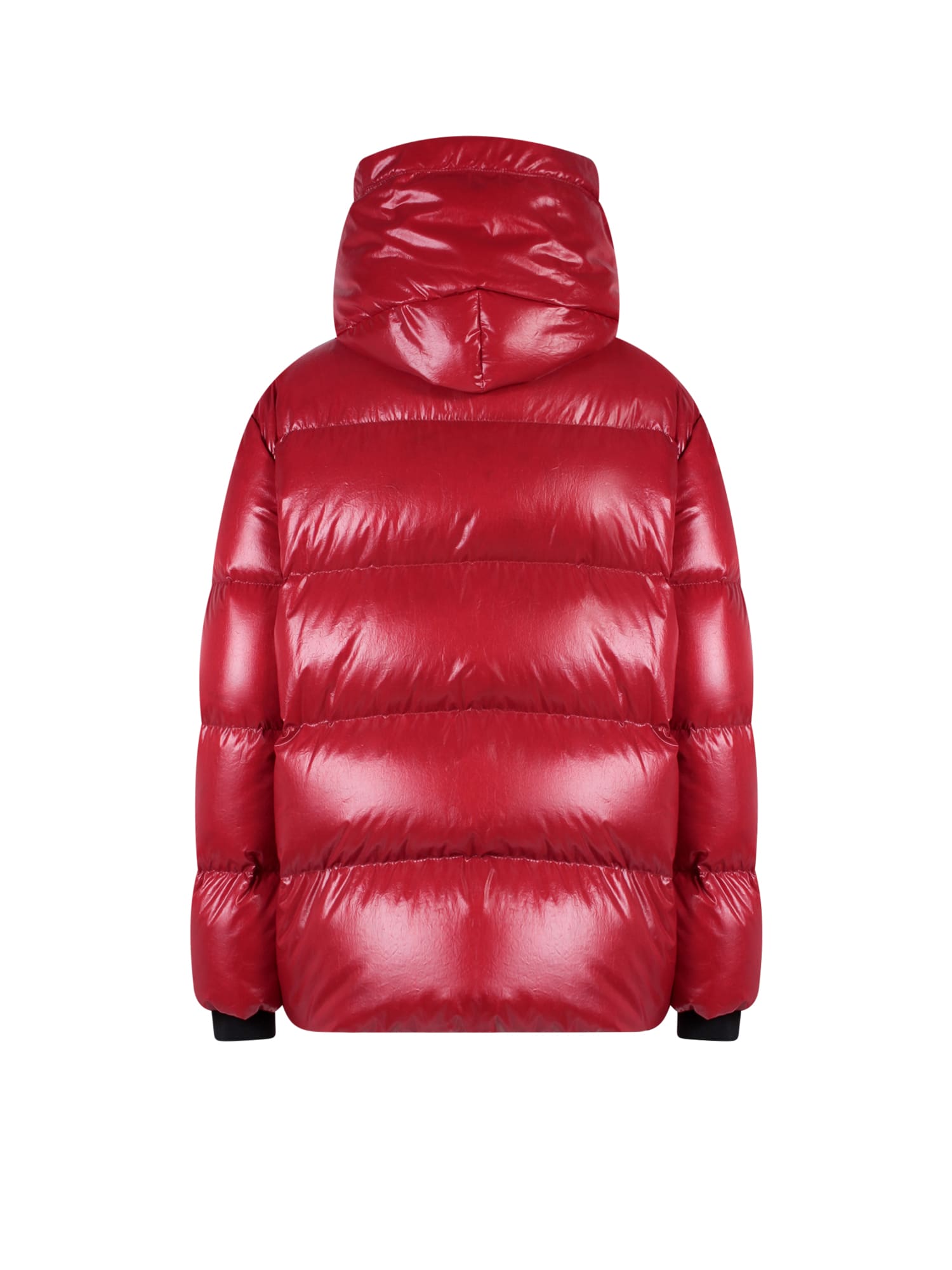 Shop Fay Shiny Padded Jacket In Red