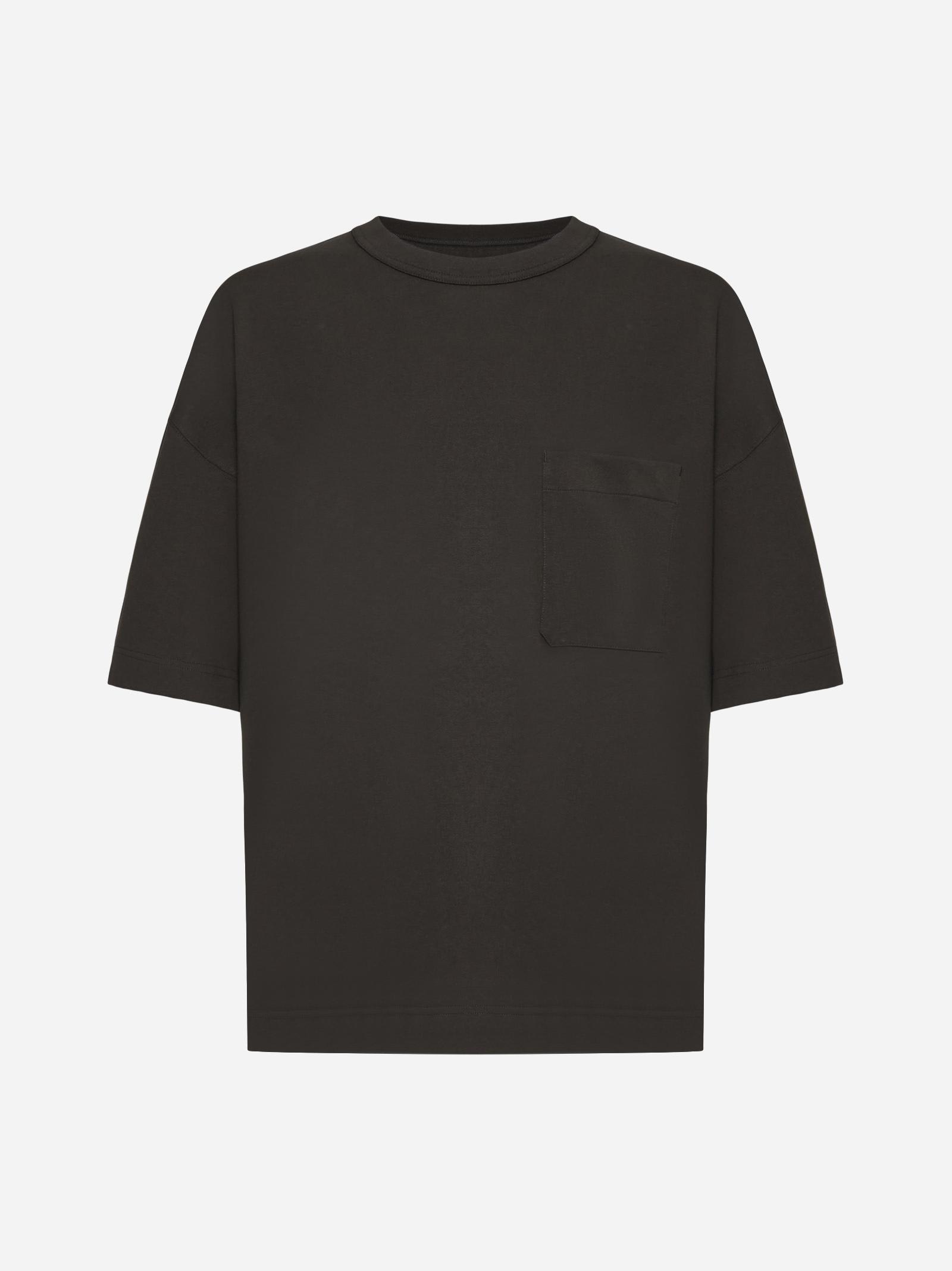 Shop Lemaire Cotton Oversized T-shirt In Marrone