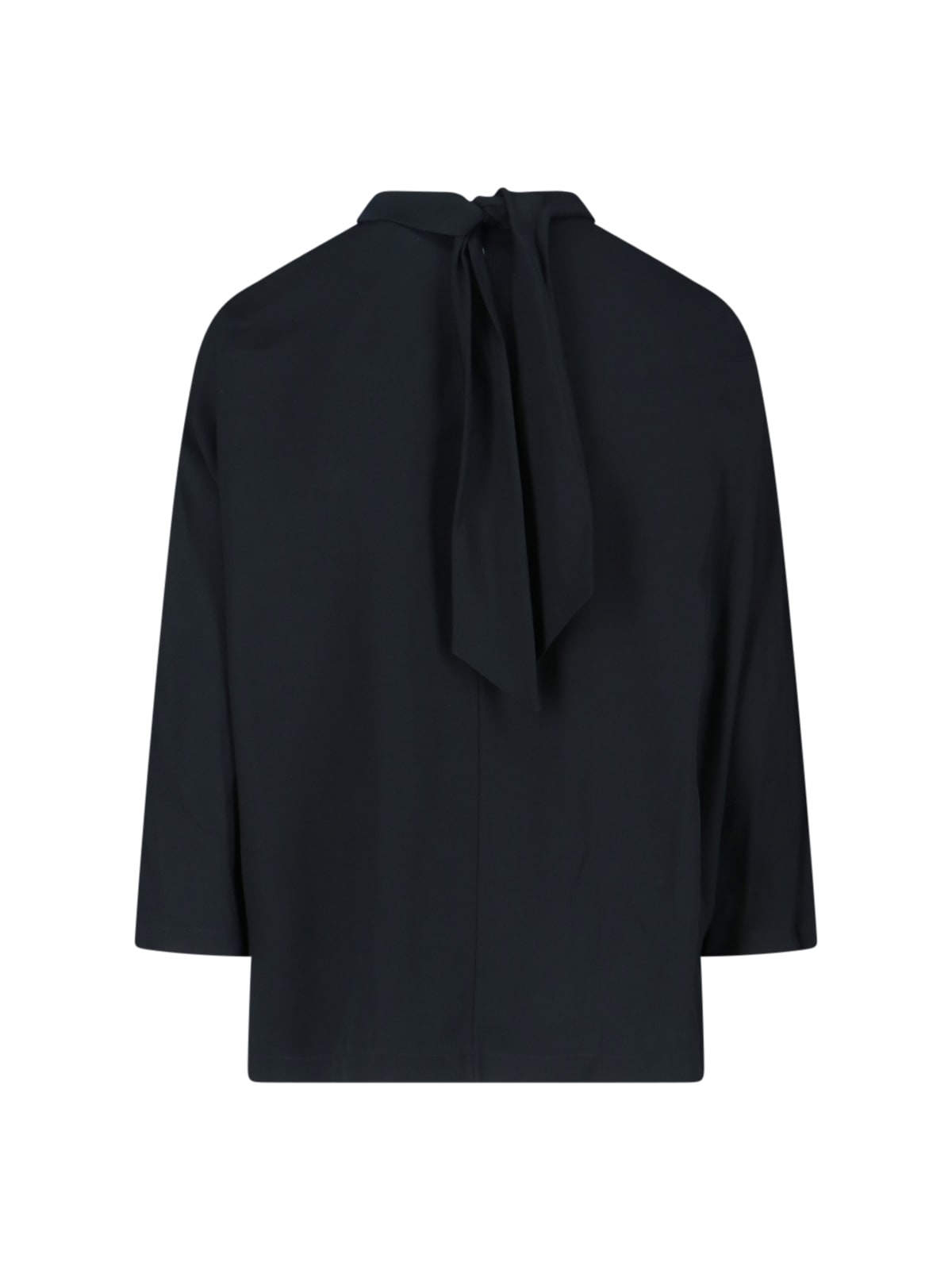 Aspesi Minimalist Black Top With Clean Silhouette In Black