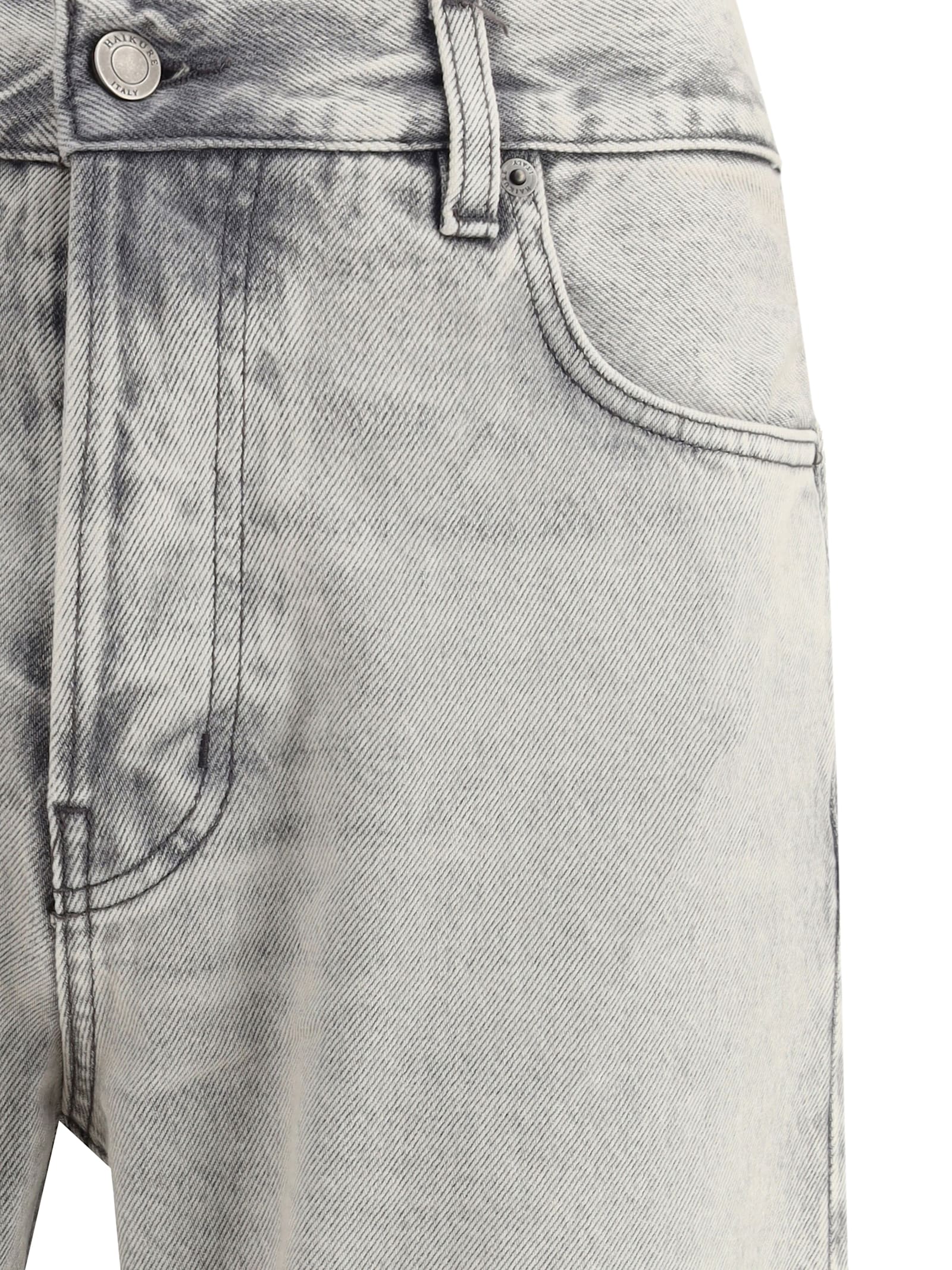 Haikure Acid-wash Jeans In Gray