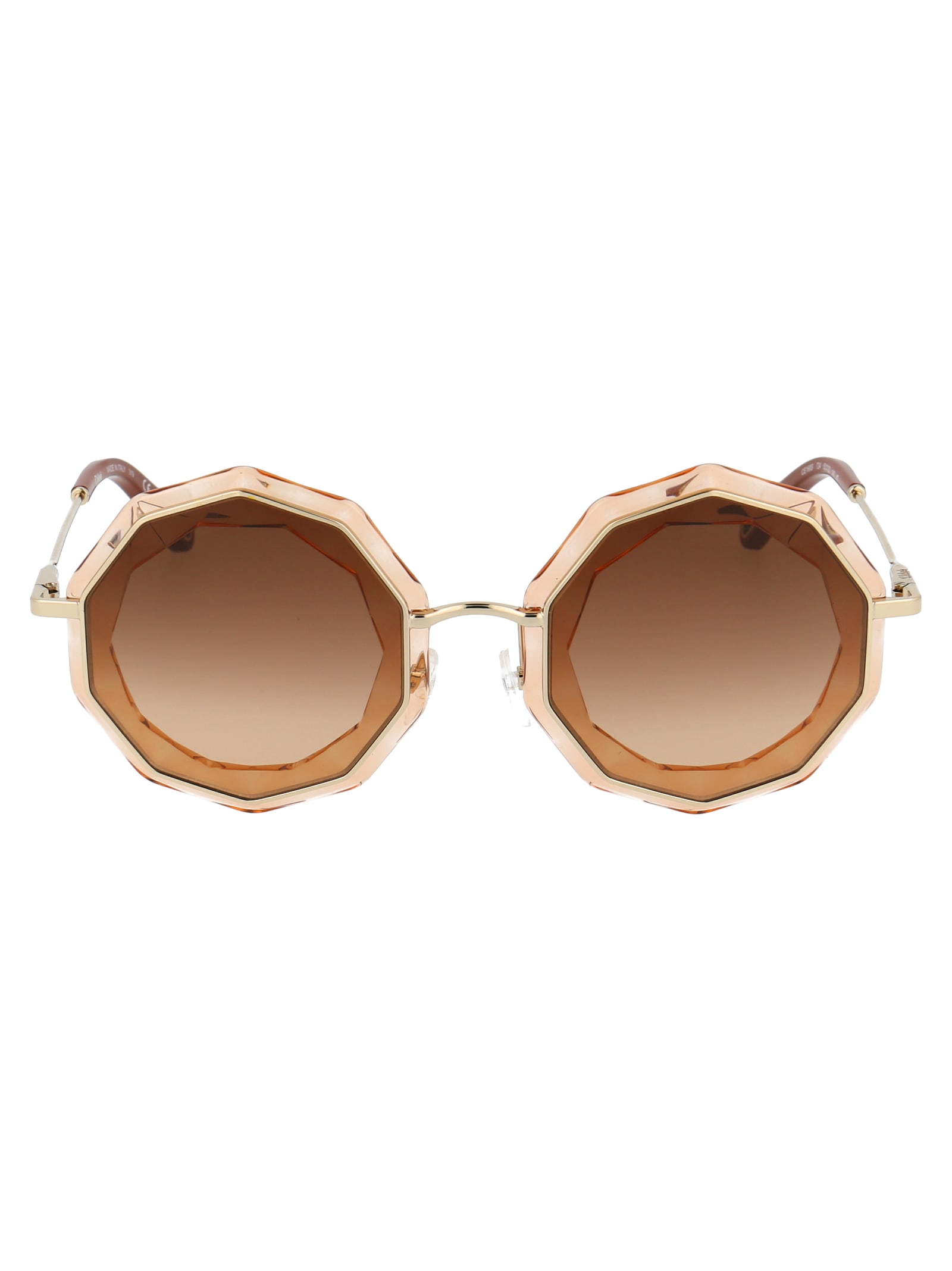Chloé Sunglasses In Gold Peach