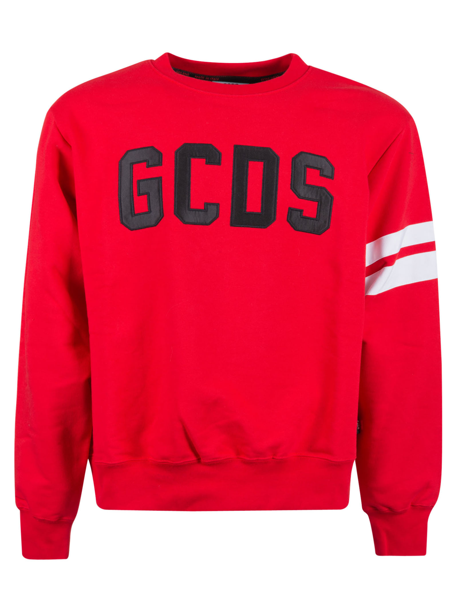 Gcds Logo Patch Sweatshirt In Red