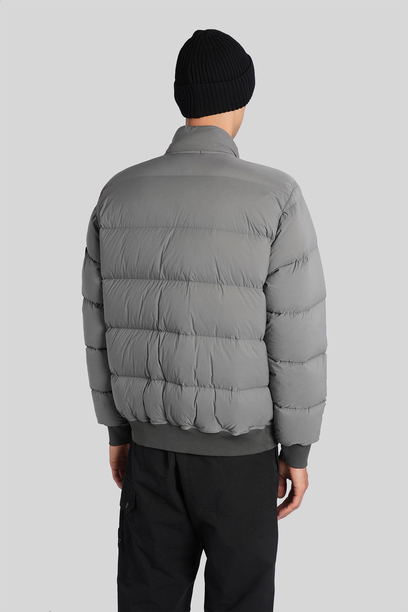 Stone Island Down Jacket Seamless Tunnel Nylon Down-tc In Gray