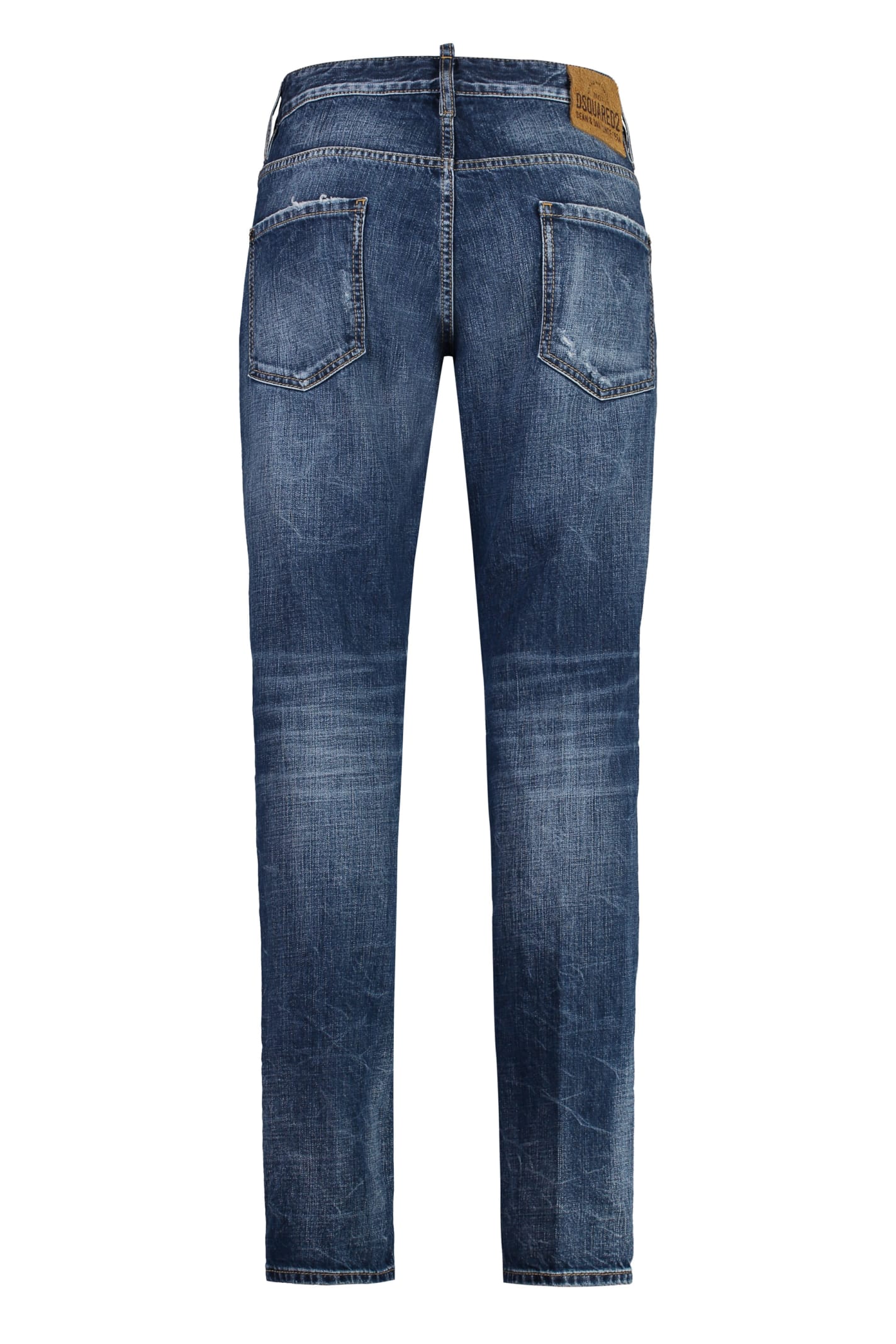 Shop Dsquared2 Slim Fit Jeans In Denim