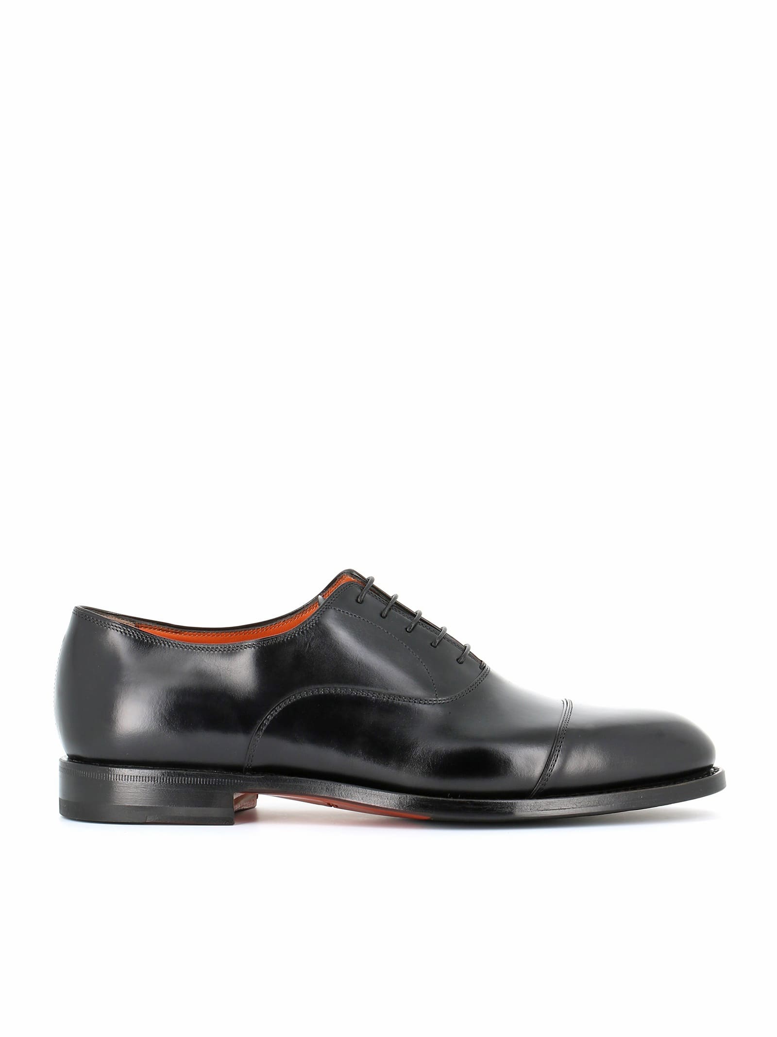 Shop Santoni Oxford Colin 14709 In Black