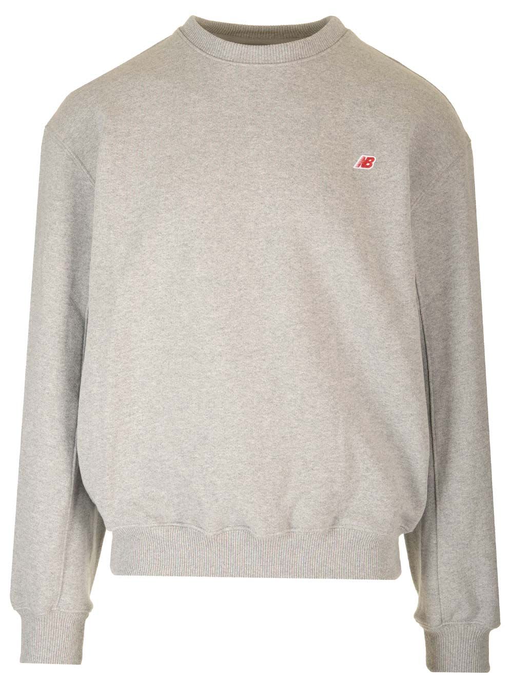 Shop New Balance Made In Usa Long-sleeved Core T-shirt In Grey