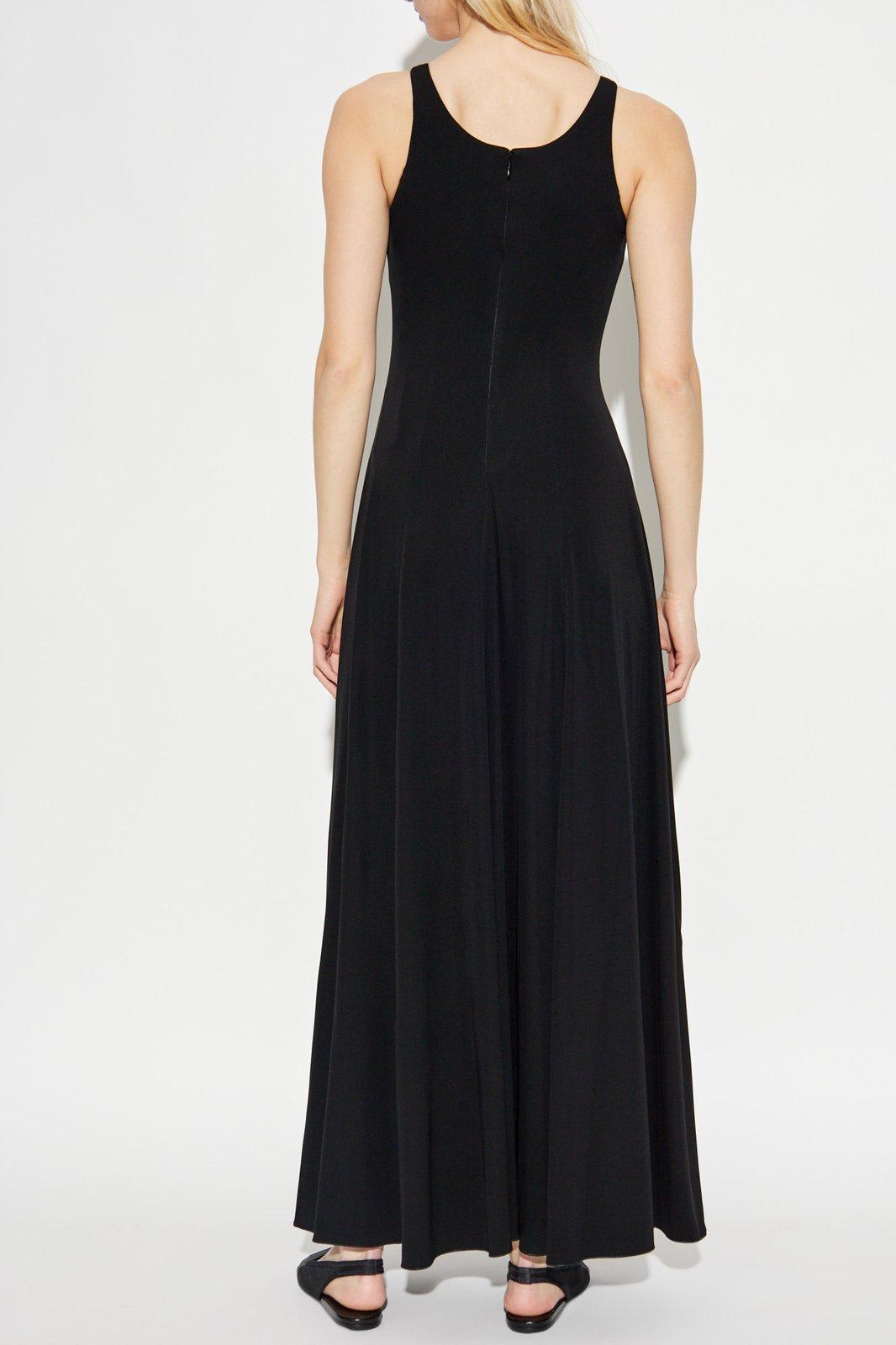 Emporio Armani Long Dress With Flared Hem And Scoop Back