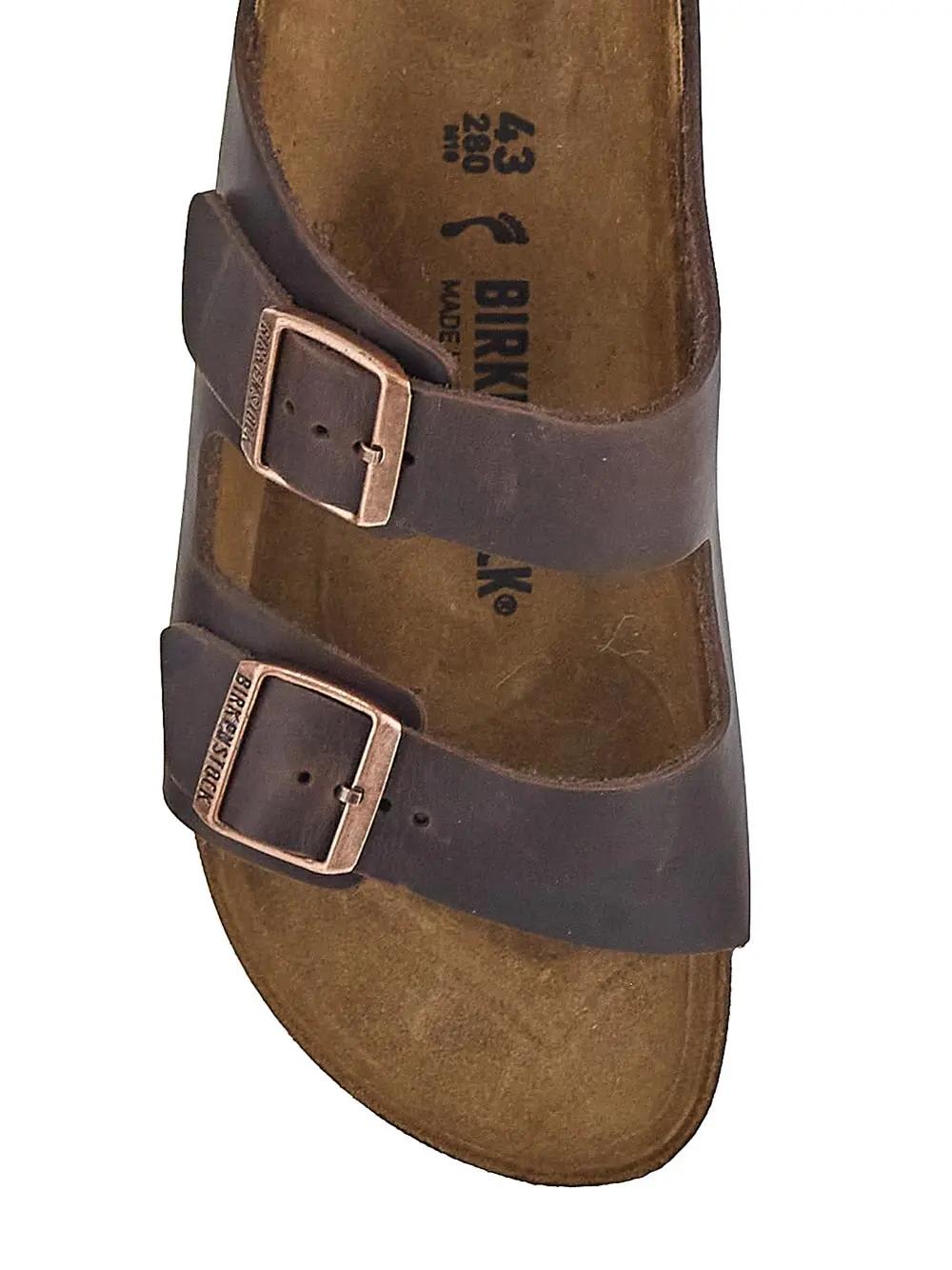 Shop Birkenstock Arizona Sandals In Marrone