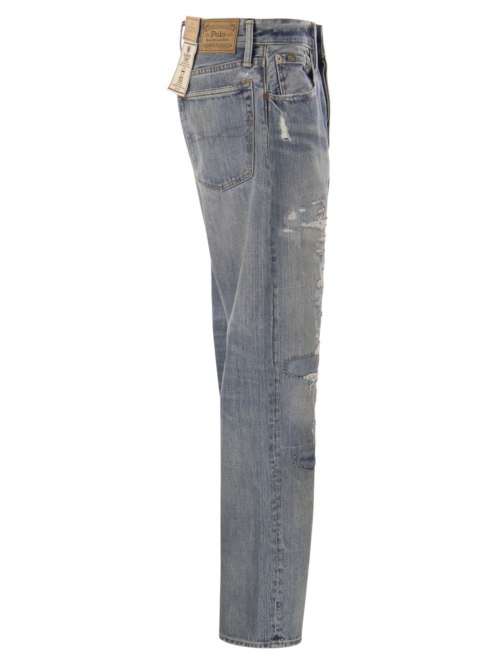 Shop Polo Ralph Lauren Classic-fit Vintage Jeans In Denim