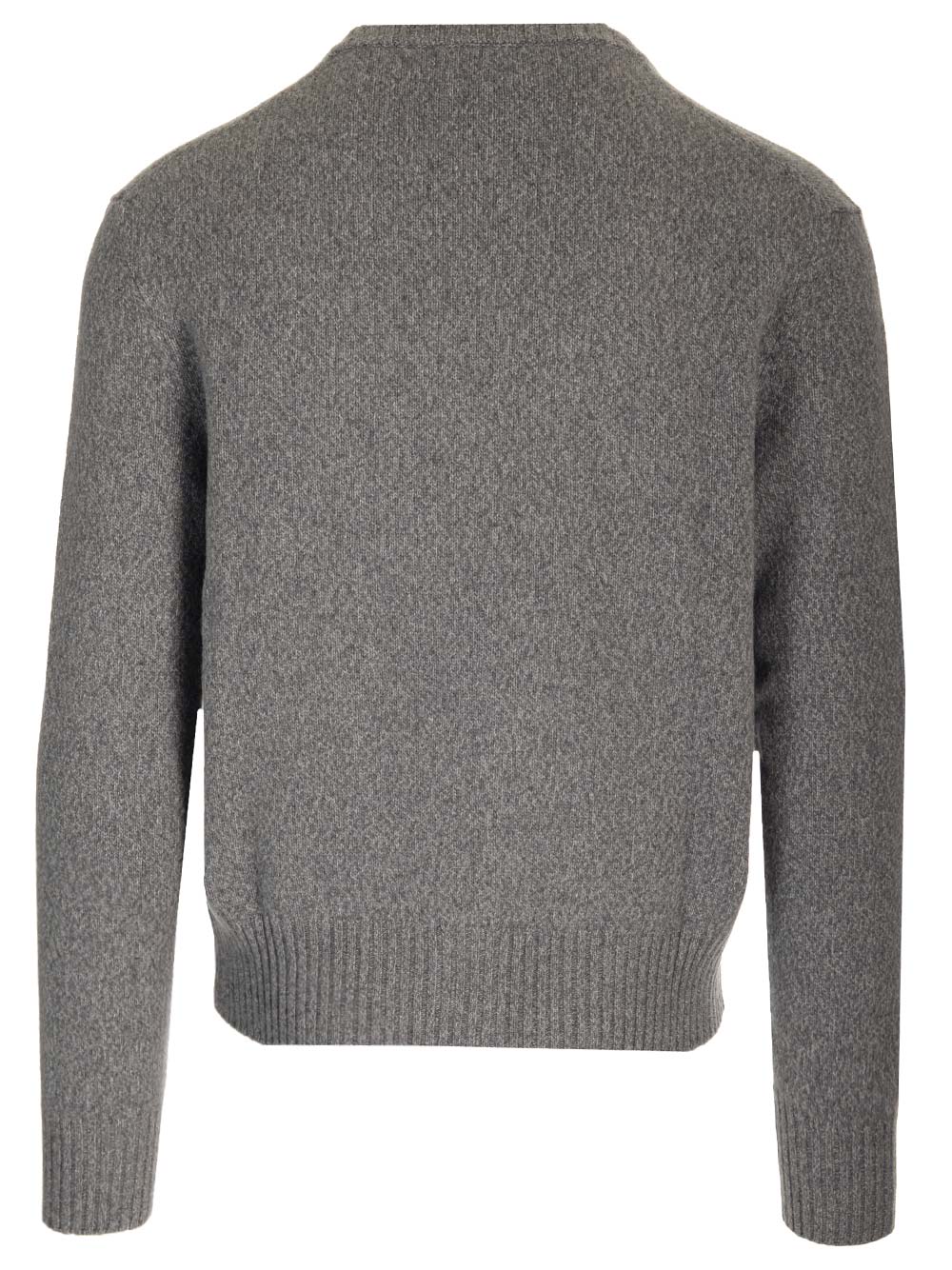 Shop Ami Alexandre Mattiussi Cashmere And Wool Cardigan In Grey