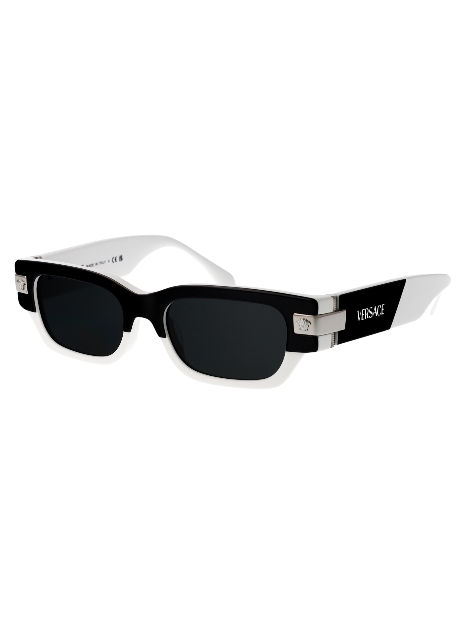 Shop Versace 0ve4465 Sunglasses In 545987 Top Black/white