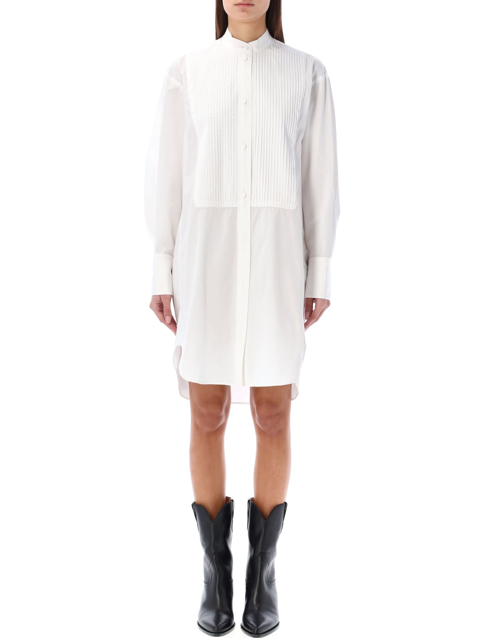 Shop Isabel Marant Rineta Shirt Dress In White
