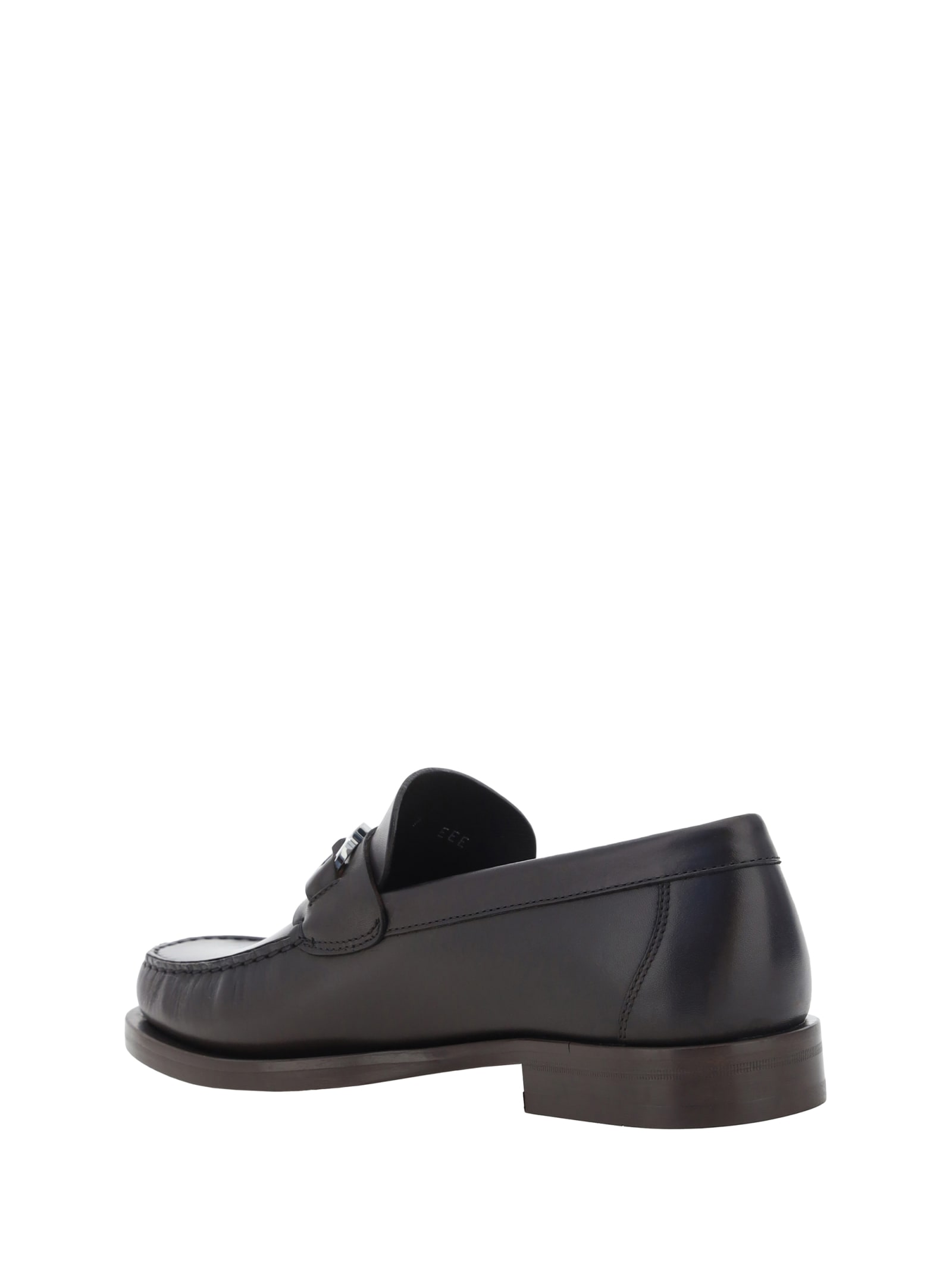 Shop Ferragamo Ornament Loafers In Brown