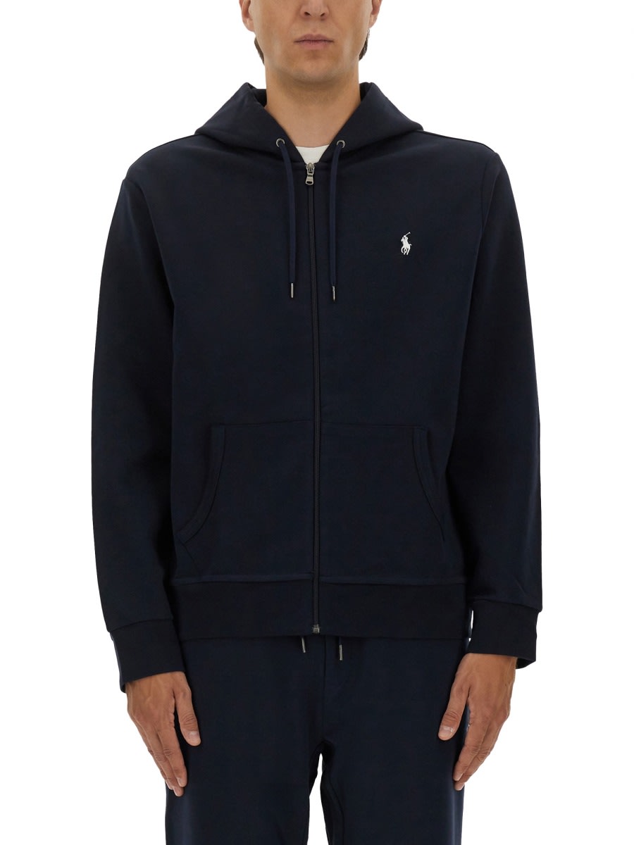 Polo Ralph Lauren Long Sleeve Performance Sweatshirt In Blue