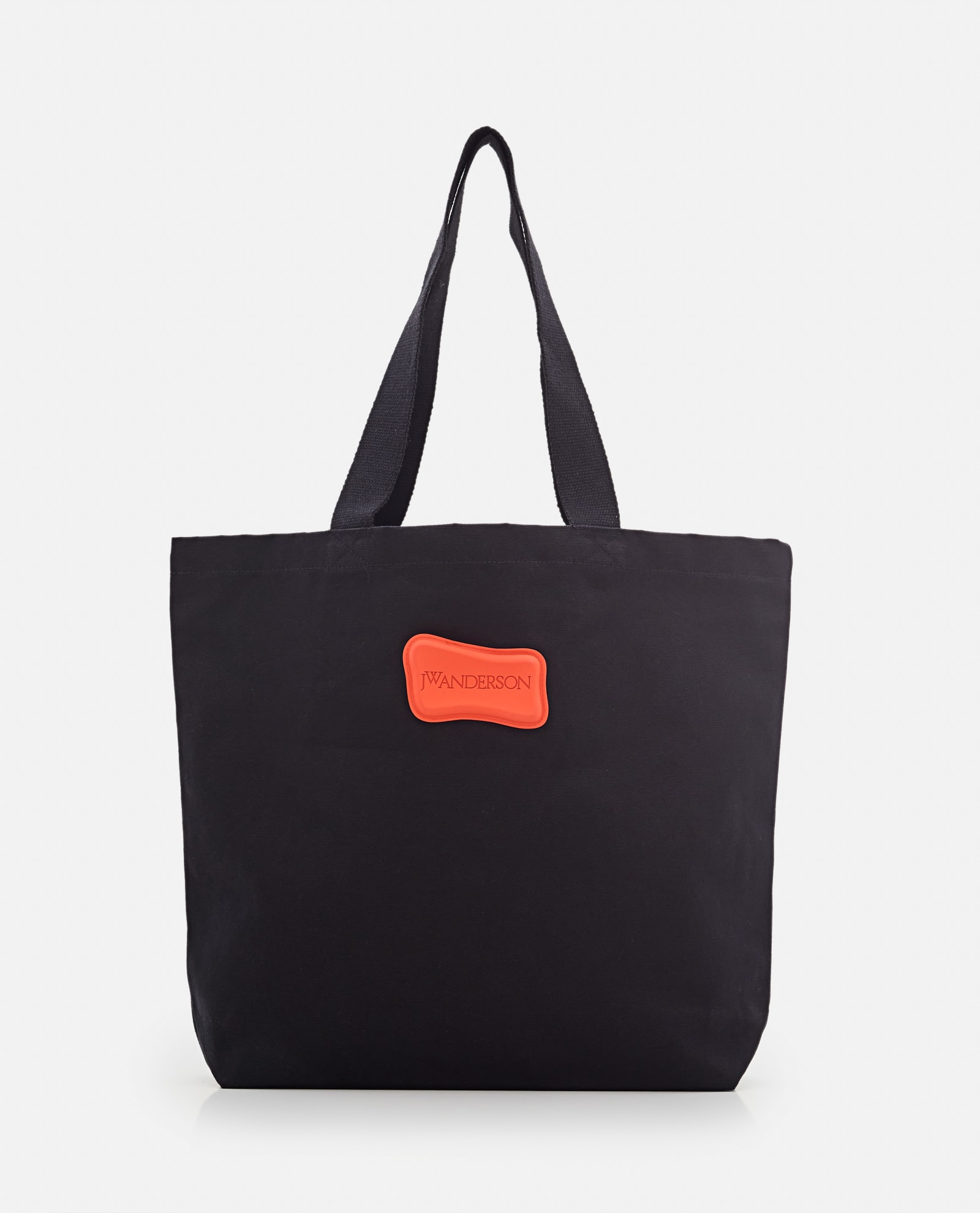 Shop Jw Anderson Logo Canvas Tote Bag In Black