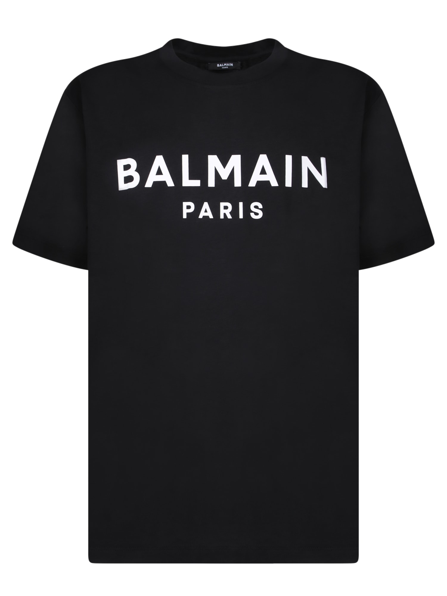 Shop Balmain Logo Black T-shirt