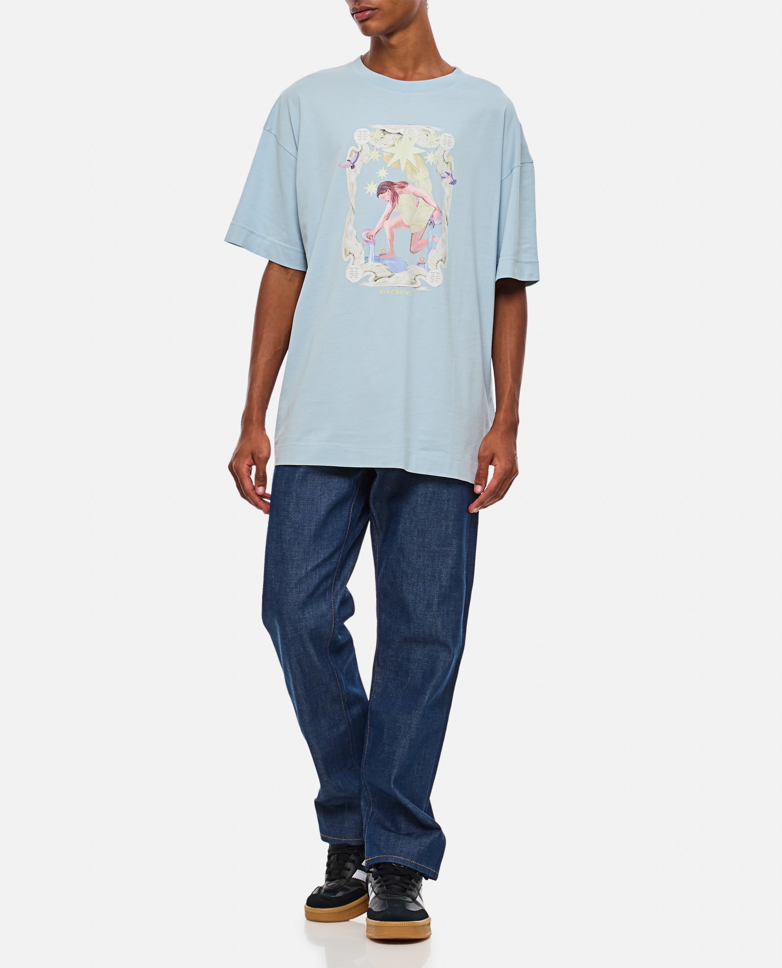 Shop Givenchy Standard T-shirt In Clear Blue