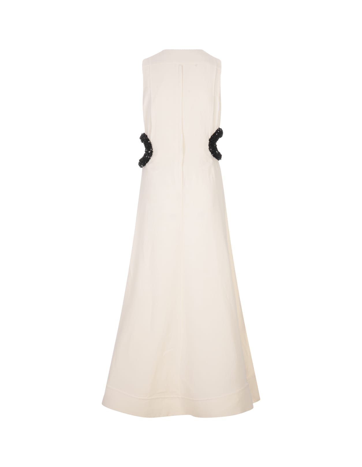 Shop Jil Sander Natural Long Elegant Dress