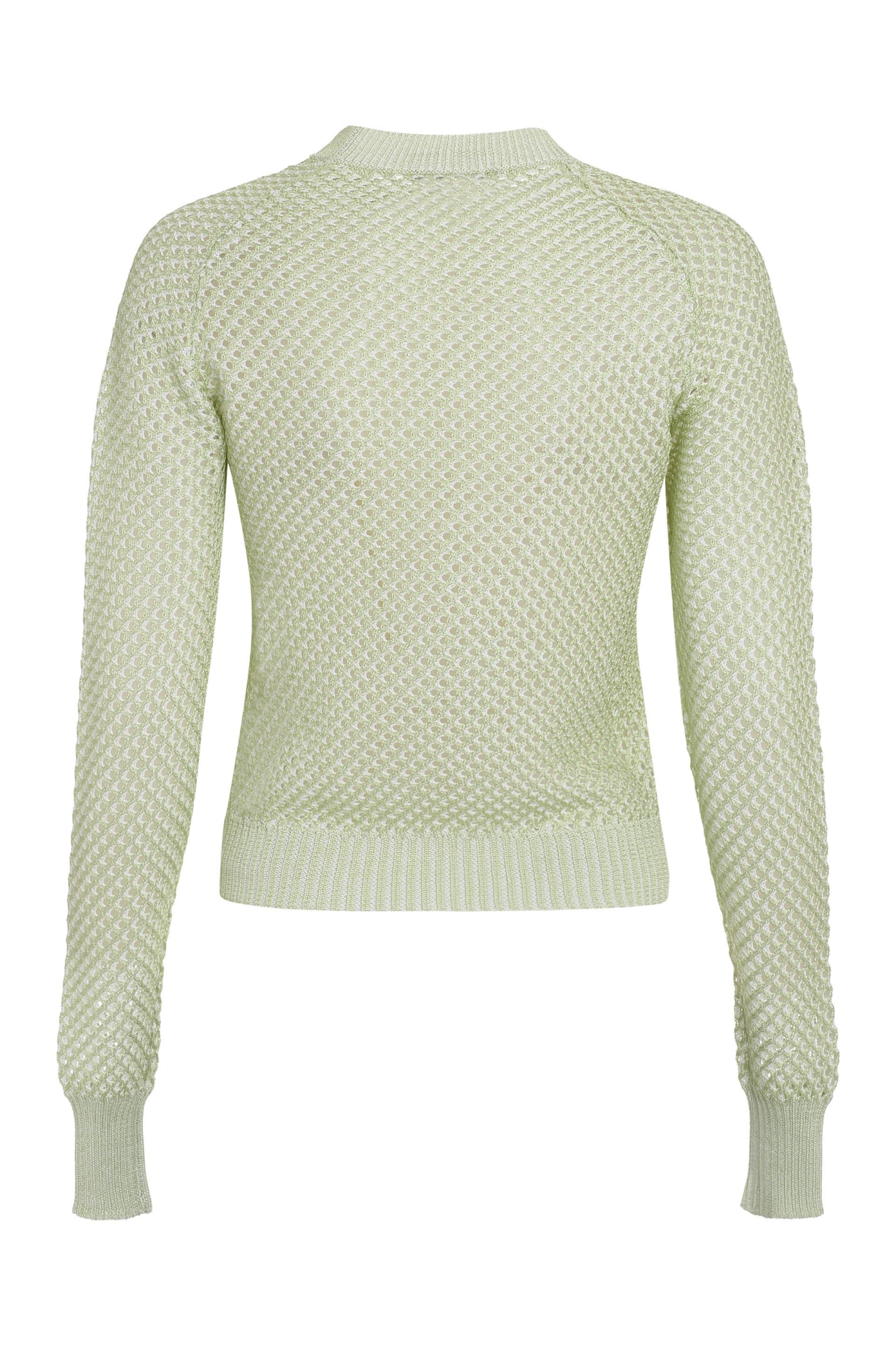 Shop Fabiana Filippi Cotton-blend Sweater In Green