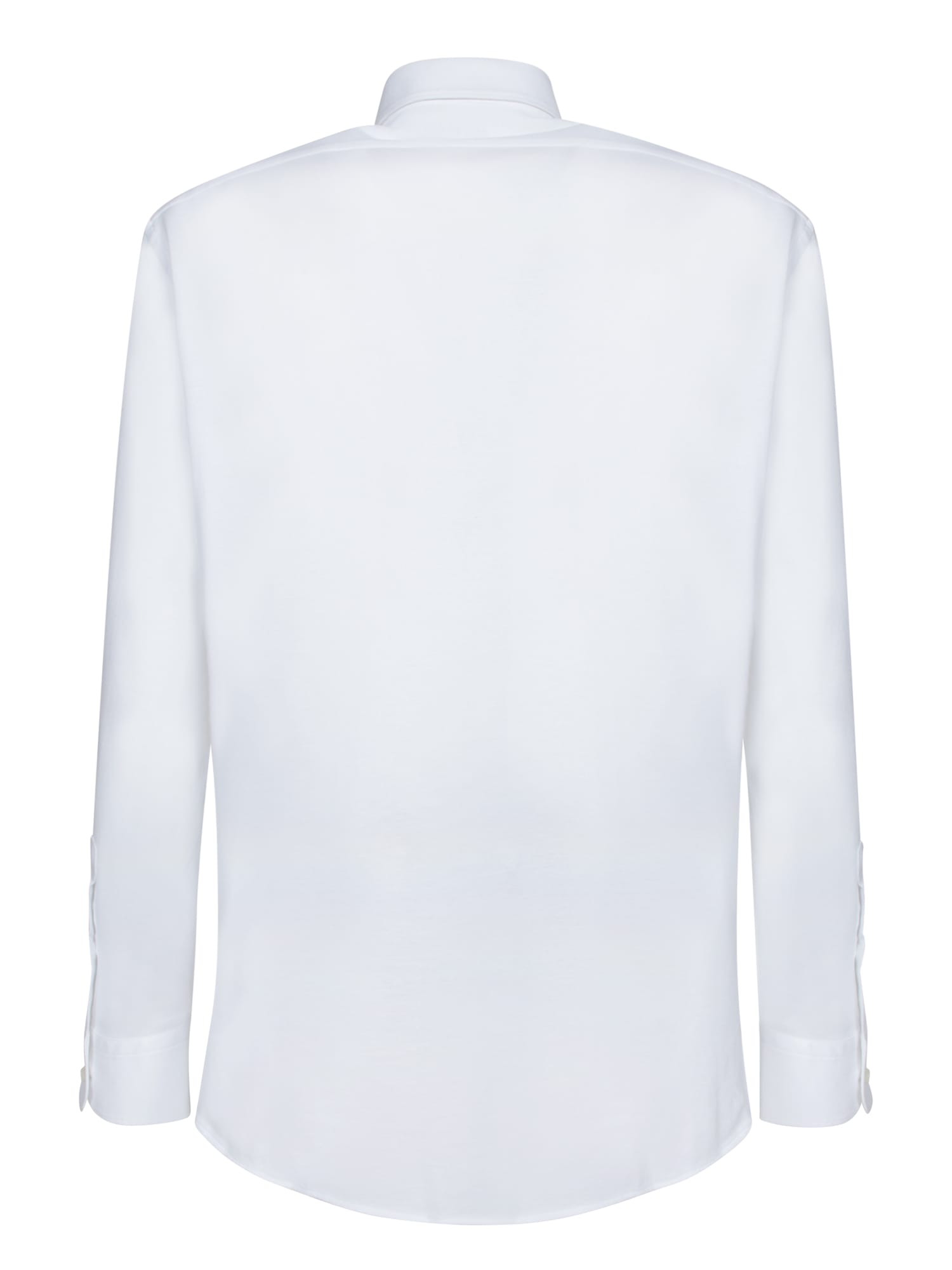 Shop Zegna White Cotton Piquet Shirt