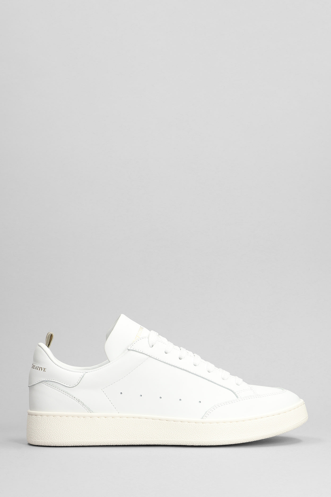 OFFICINE CREATIVE MOWER SNEAKERS IN WHITE LEATHER
