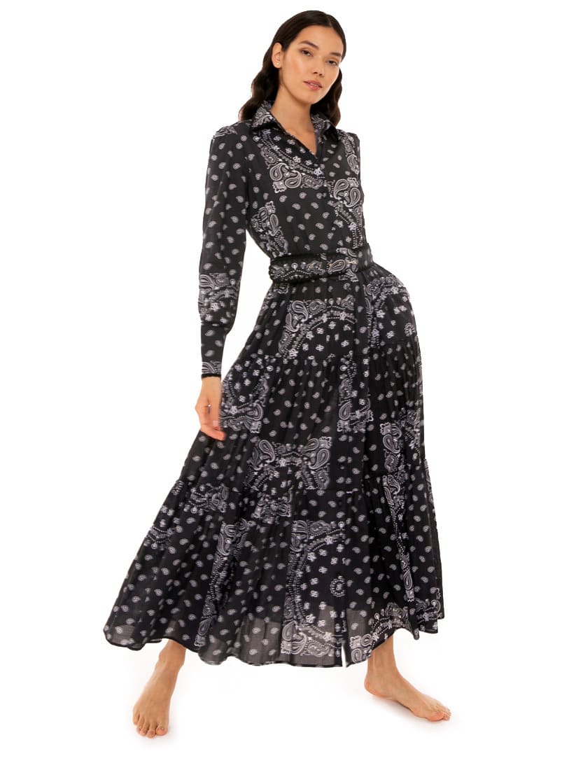 Photo of  MC2 Saint Barth Bandanna Cotton Long Dress- shop MC2 Saint Barth Dresses, Maxi Dresses online sales