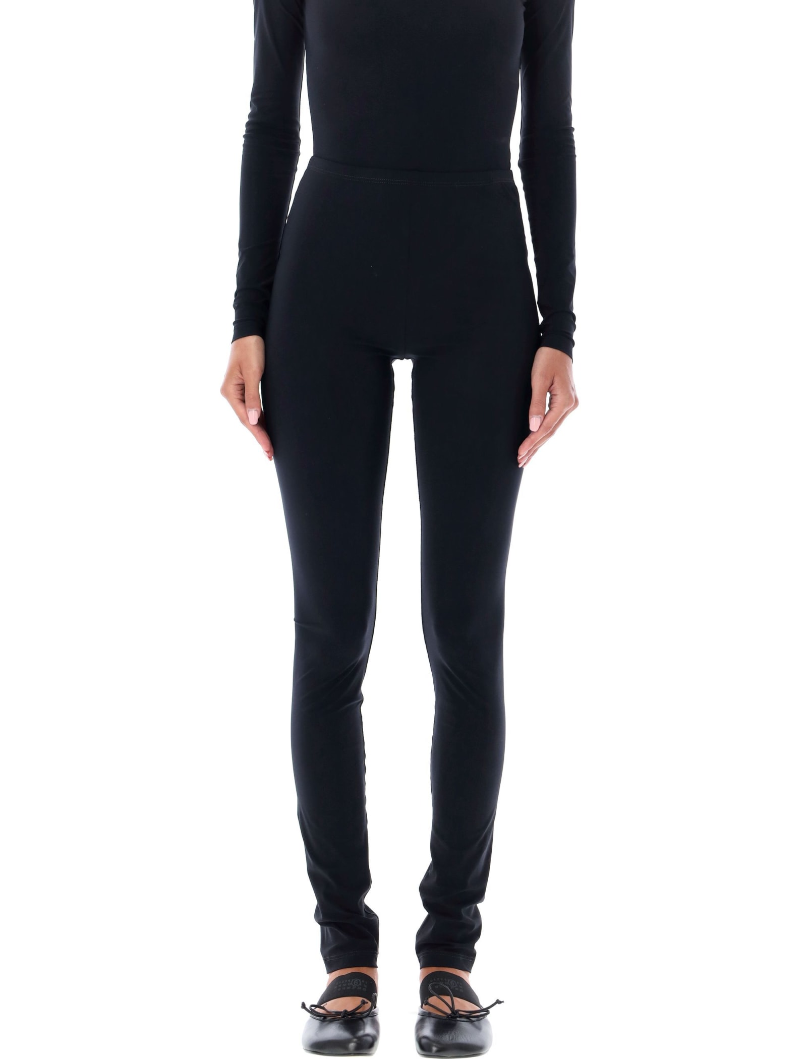 Shop Mm6 Maison Margiela 5 Pockets Leggings In Black