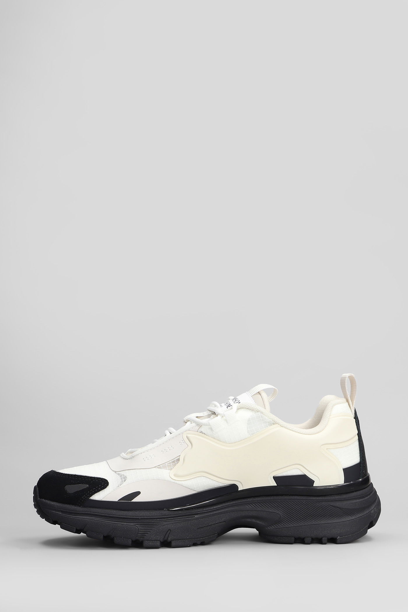 Shop Maison Kitsuné Sora Runners Sneakers In Beige Polyester