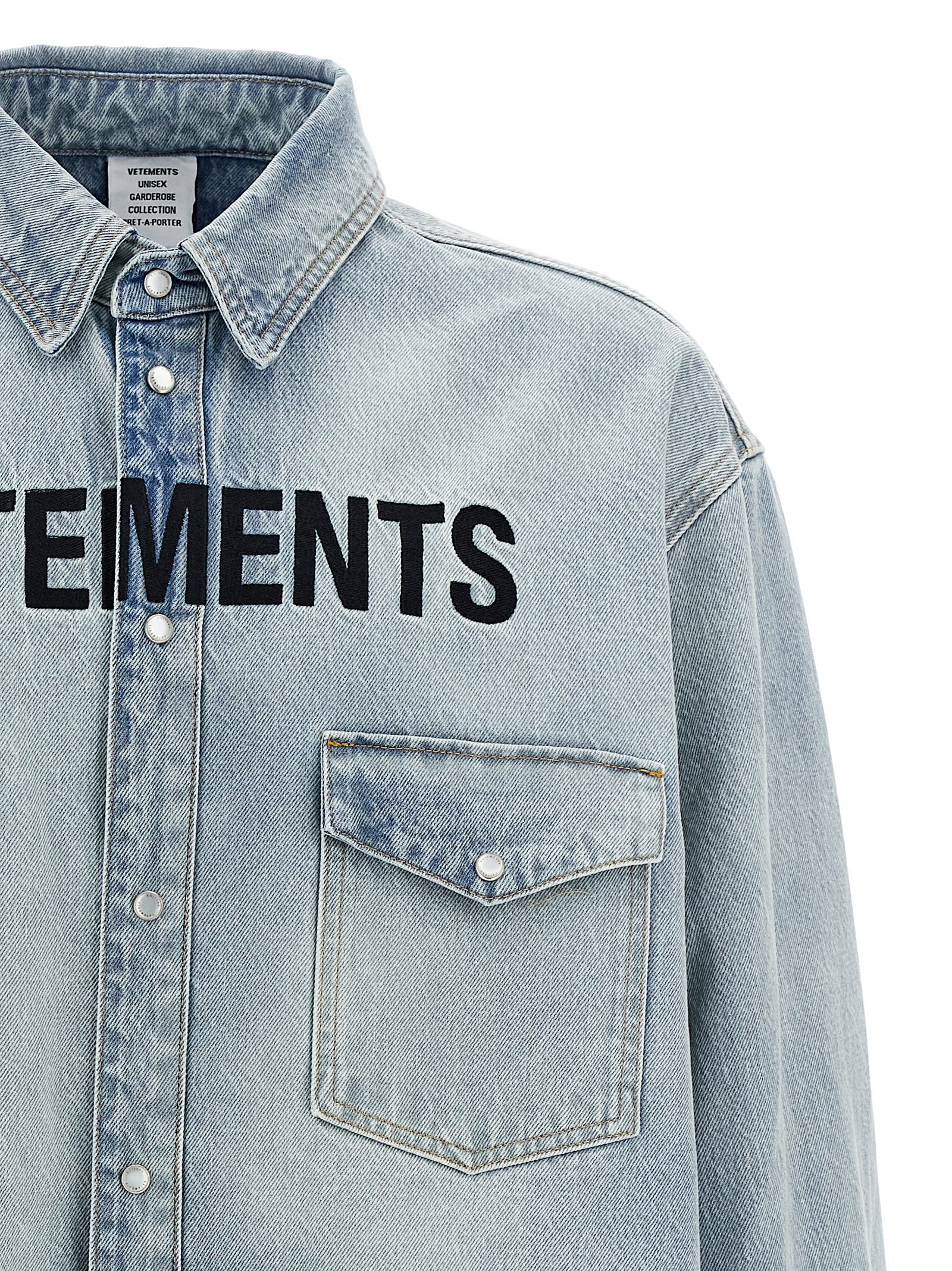 VETEMENTS LOGO EMBROIDERY SHIRT