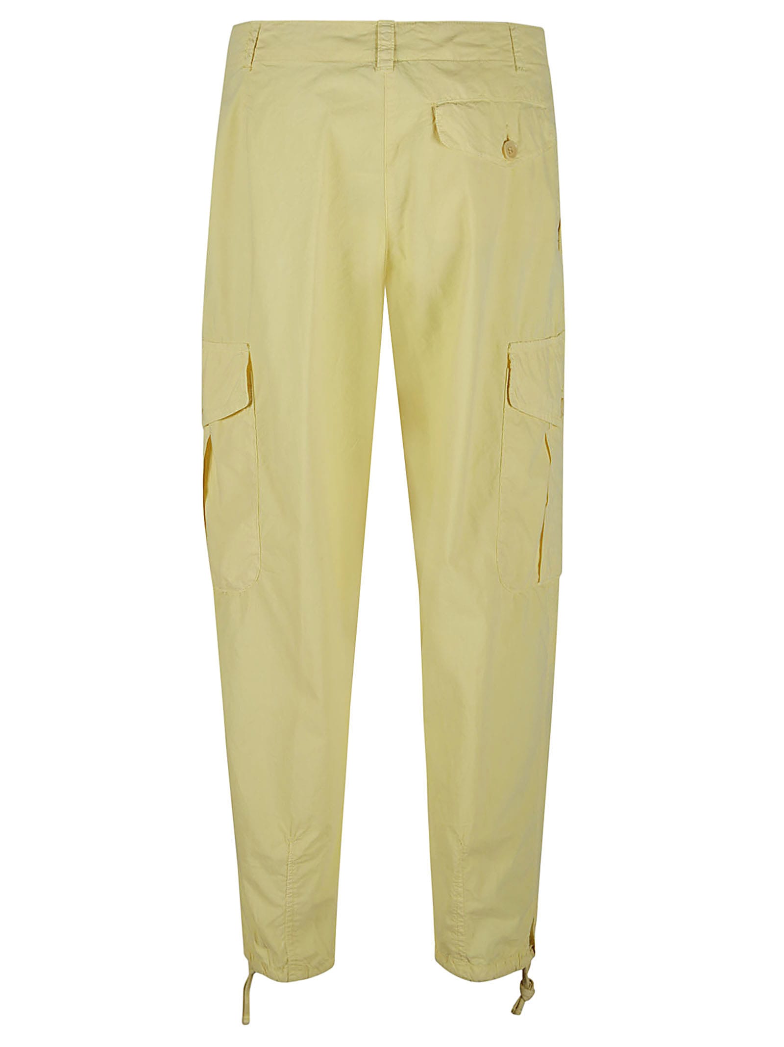 Shop Aspesi Cargo Buttoned Trousers In Yellow