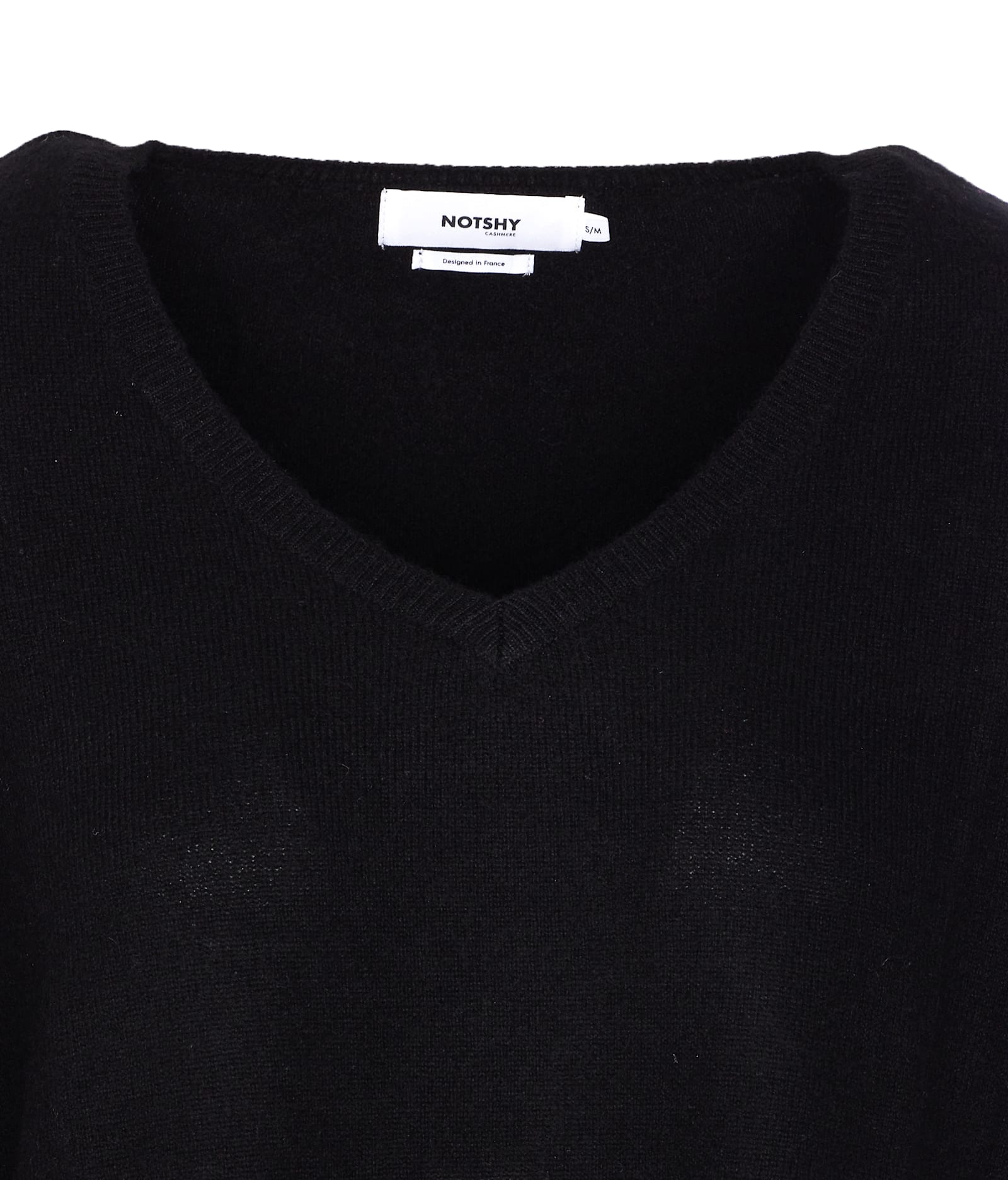 Not Shy V-neck Cashmere Sweater In Black