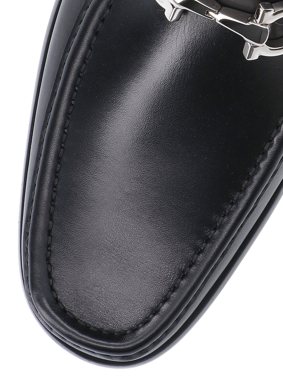 Shop Ferragamo Reversible Gancini Loafers In Black