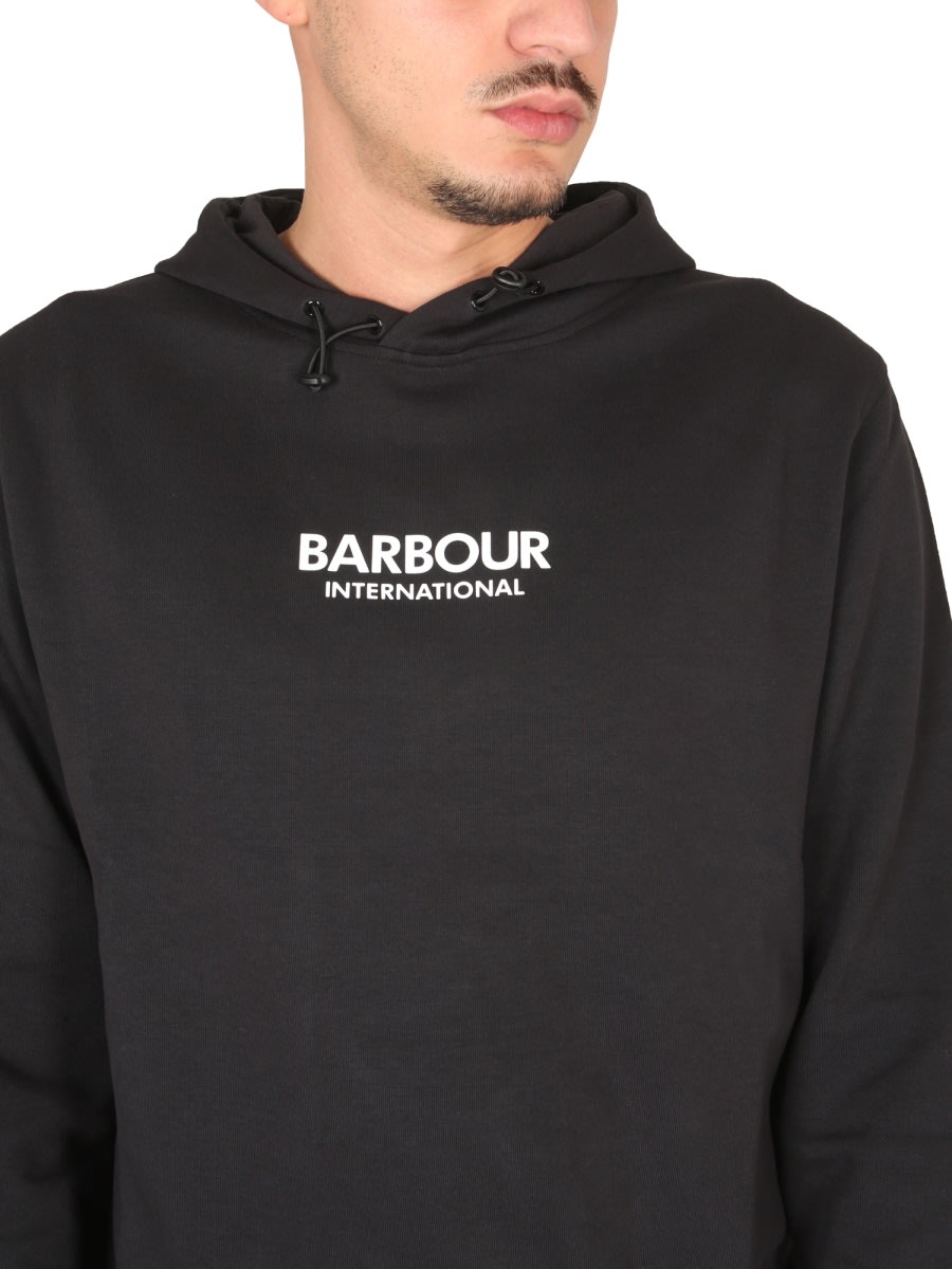 Shop Barbour Hoodie In Black