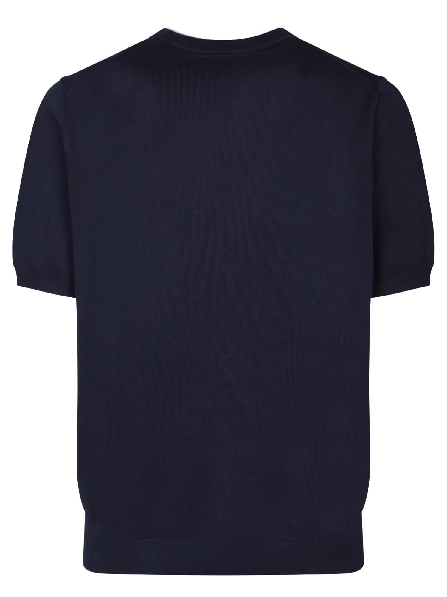 Shop Canali Edges White/blue T-shirt