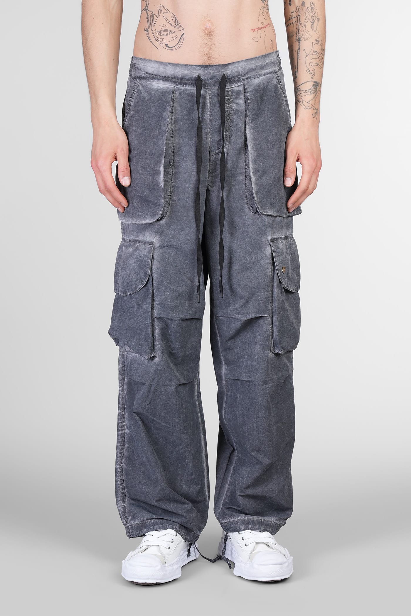 A Paper Kid Pants In Black Polyamide