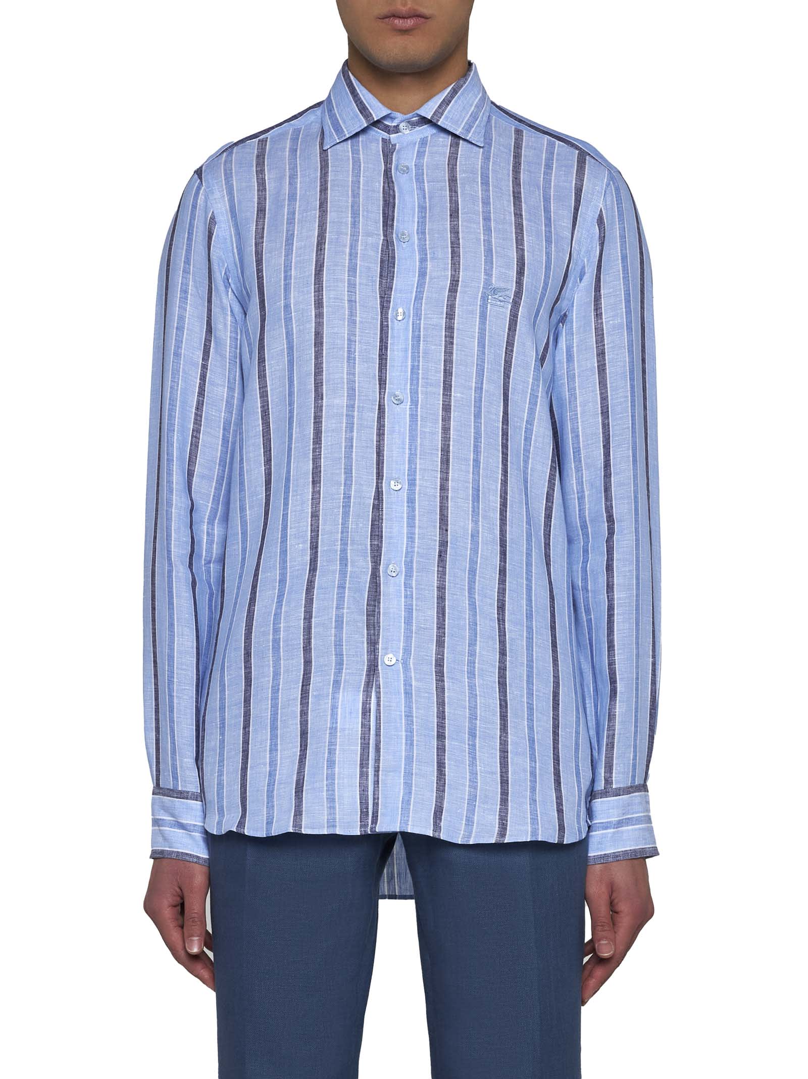 Shop Etro Shirt In Rigato