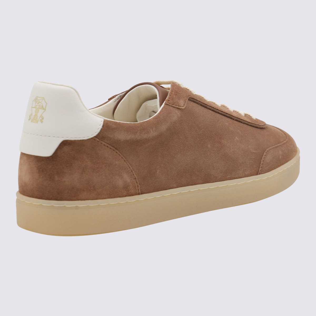 Brunello Cucinelli Round Toe Low-top Casual Shoes In Brown