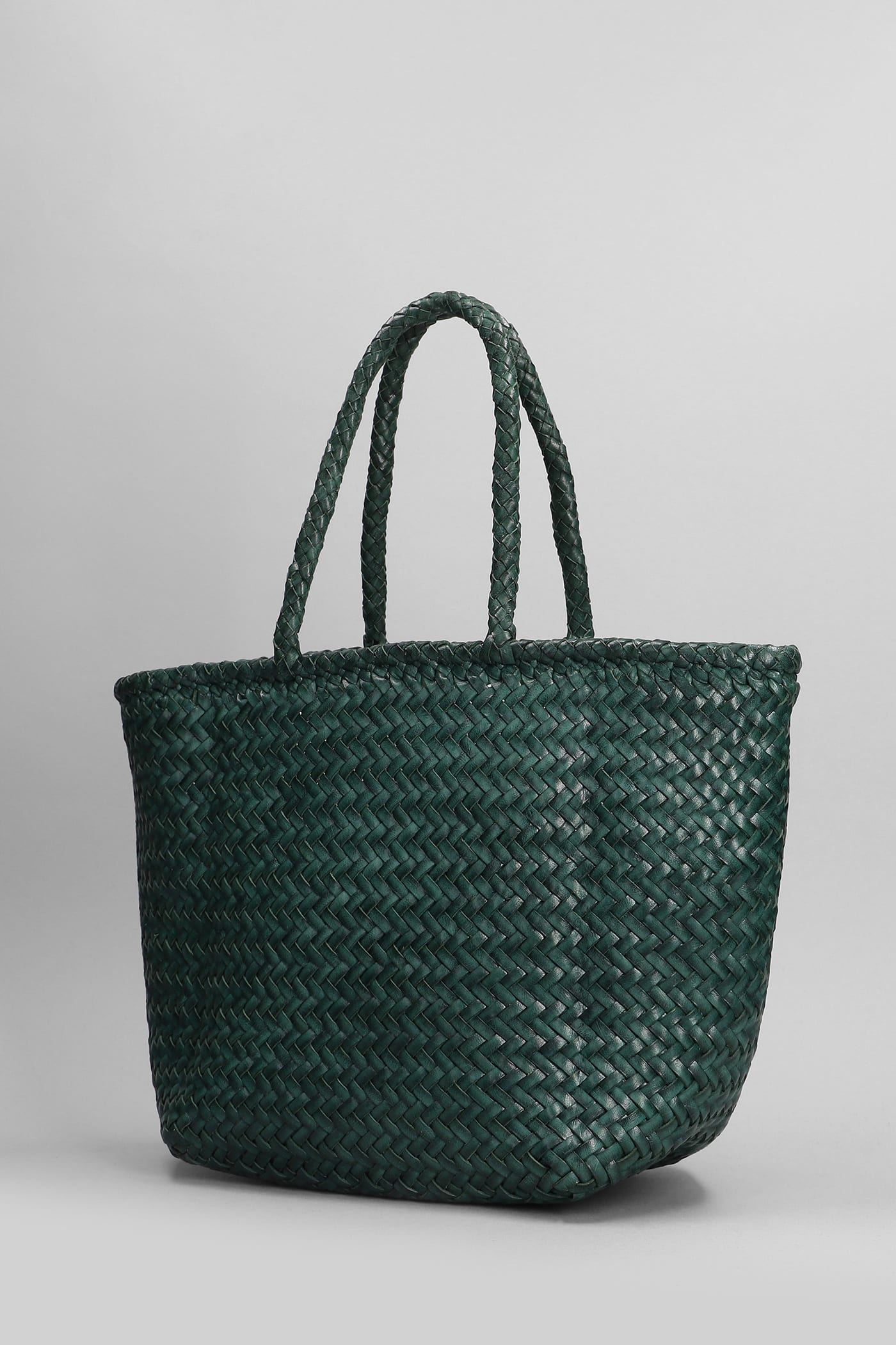 Shop Dragon Diffusion Grace Basket Tote In Green Leather