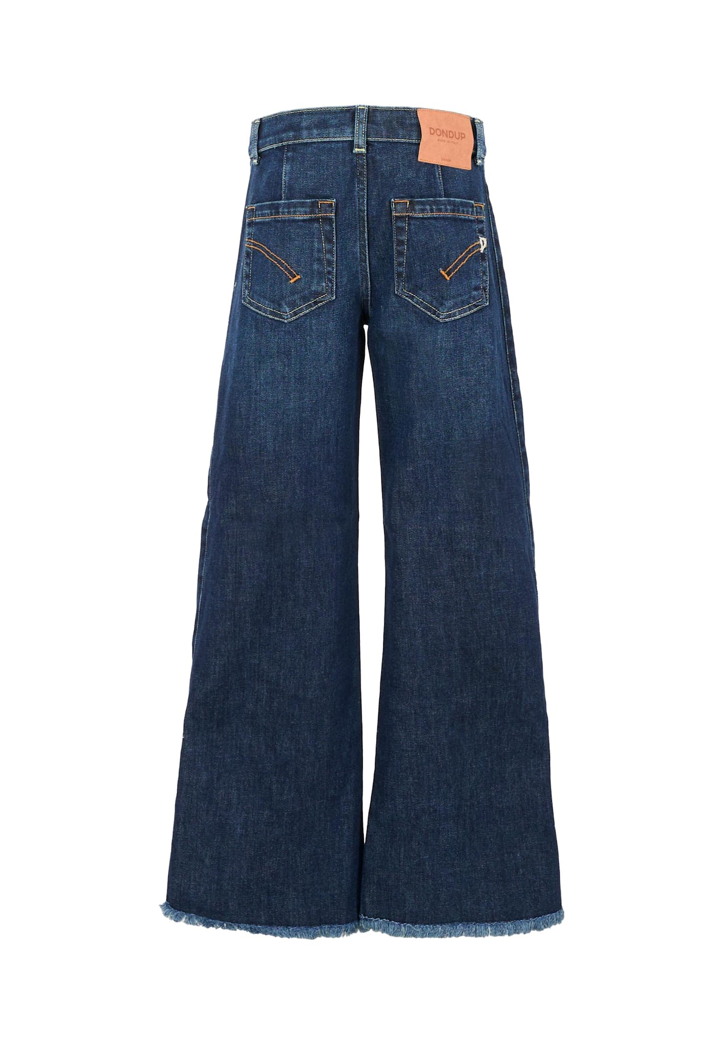 Dondup Blue Denim Jeans For Girl With Logo In Blue