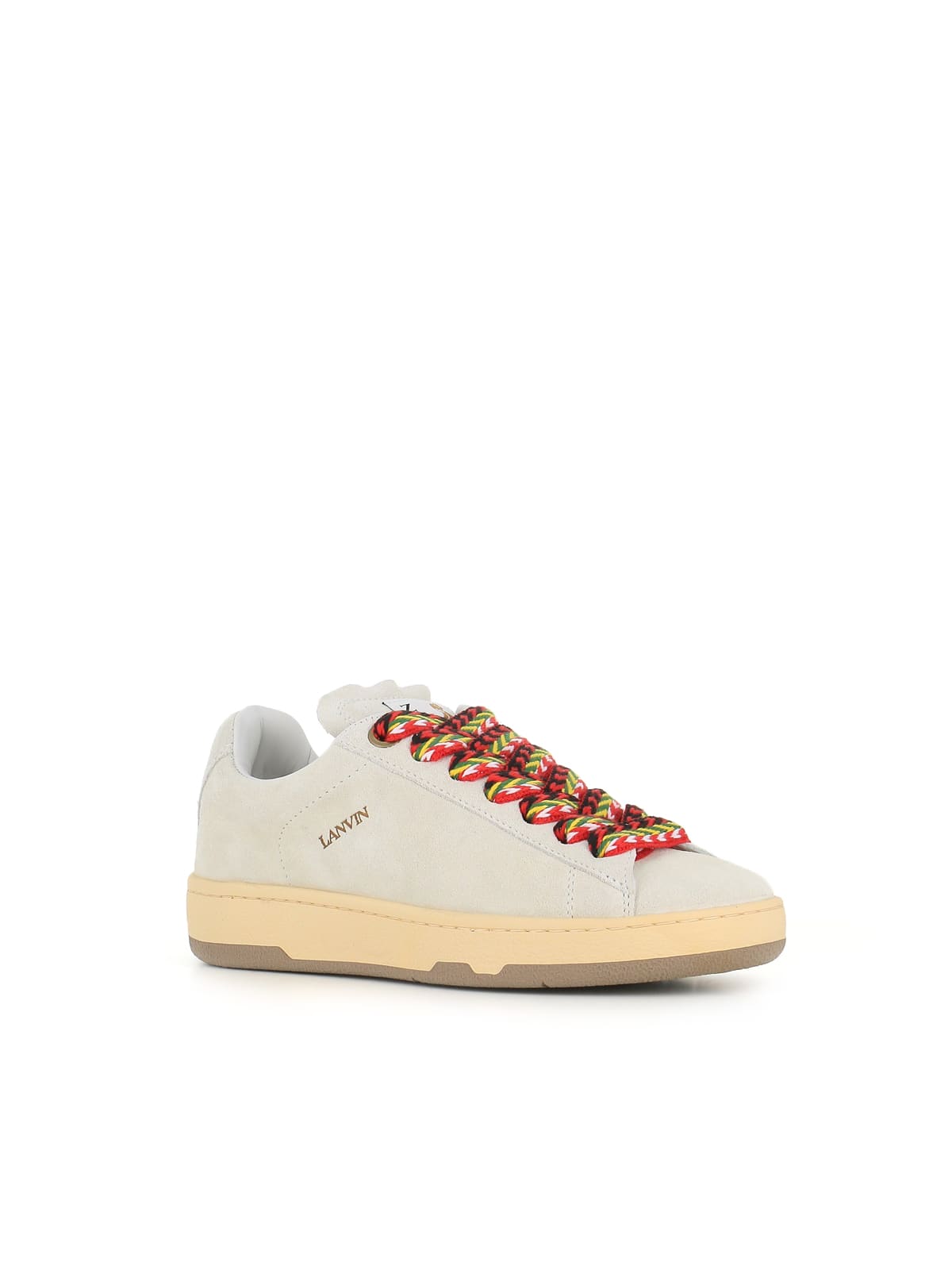 Shop Lanvin Sneaker Curb Lite In White/multicolor