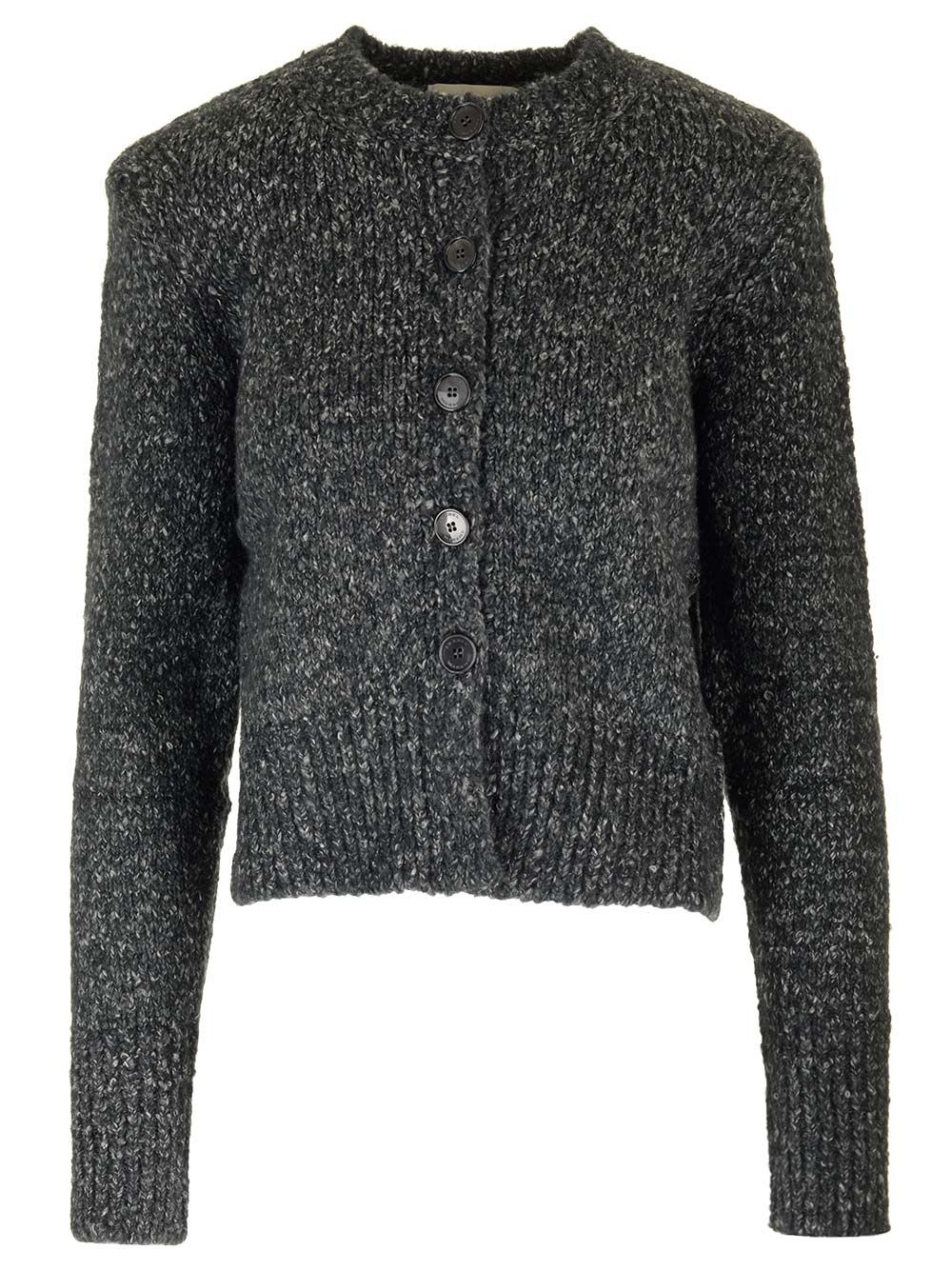 Shop Isabel Marant Kathlen Short Cardigan In Grey