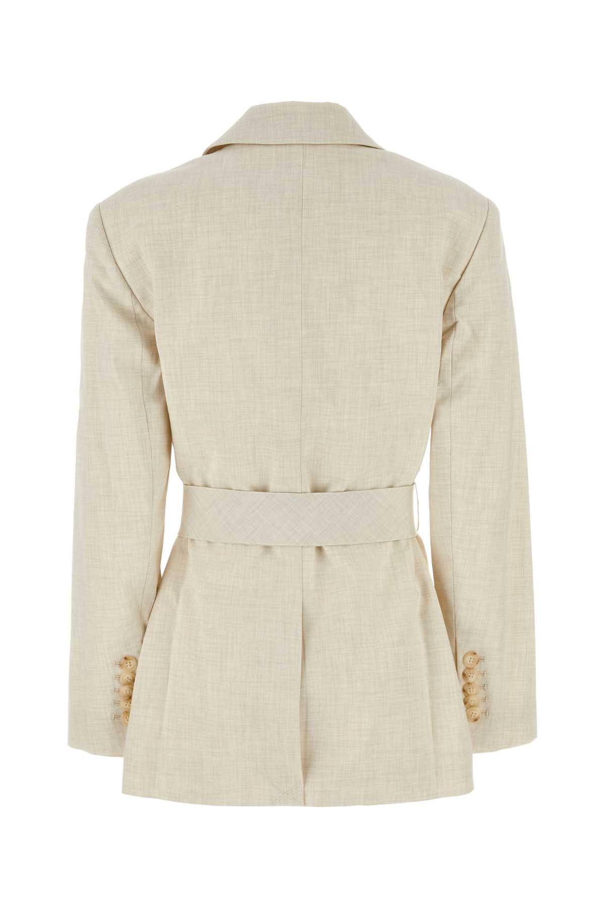 Camilla And Marc Sand Stretch Polyester Blend Floris Blazer In Ivorymarle