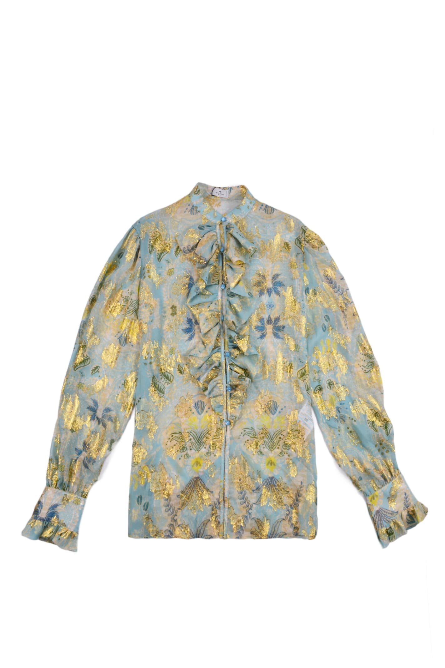 Etro Floral Shirt With Ruches