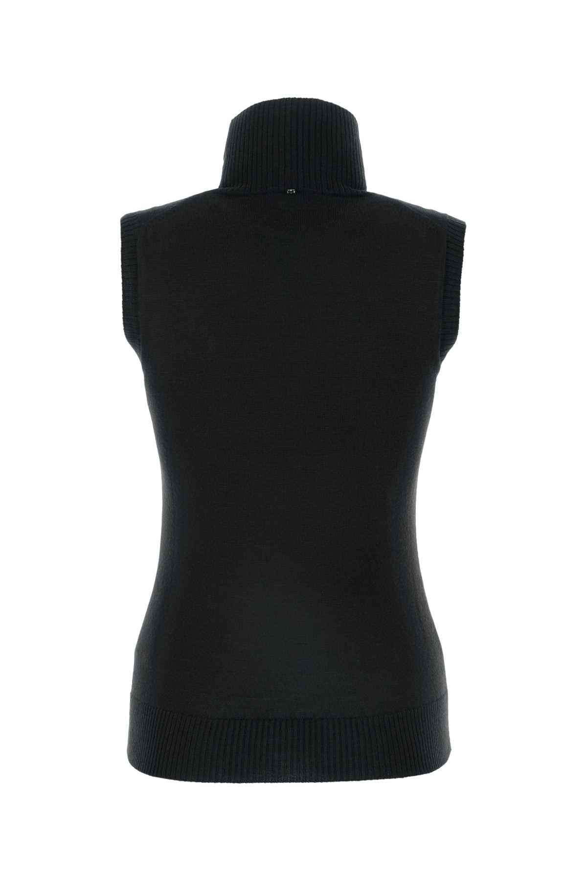 Shop Sportmax Black Wool Ardenza Vest In Nero