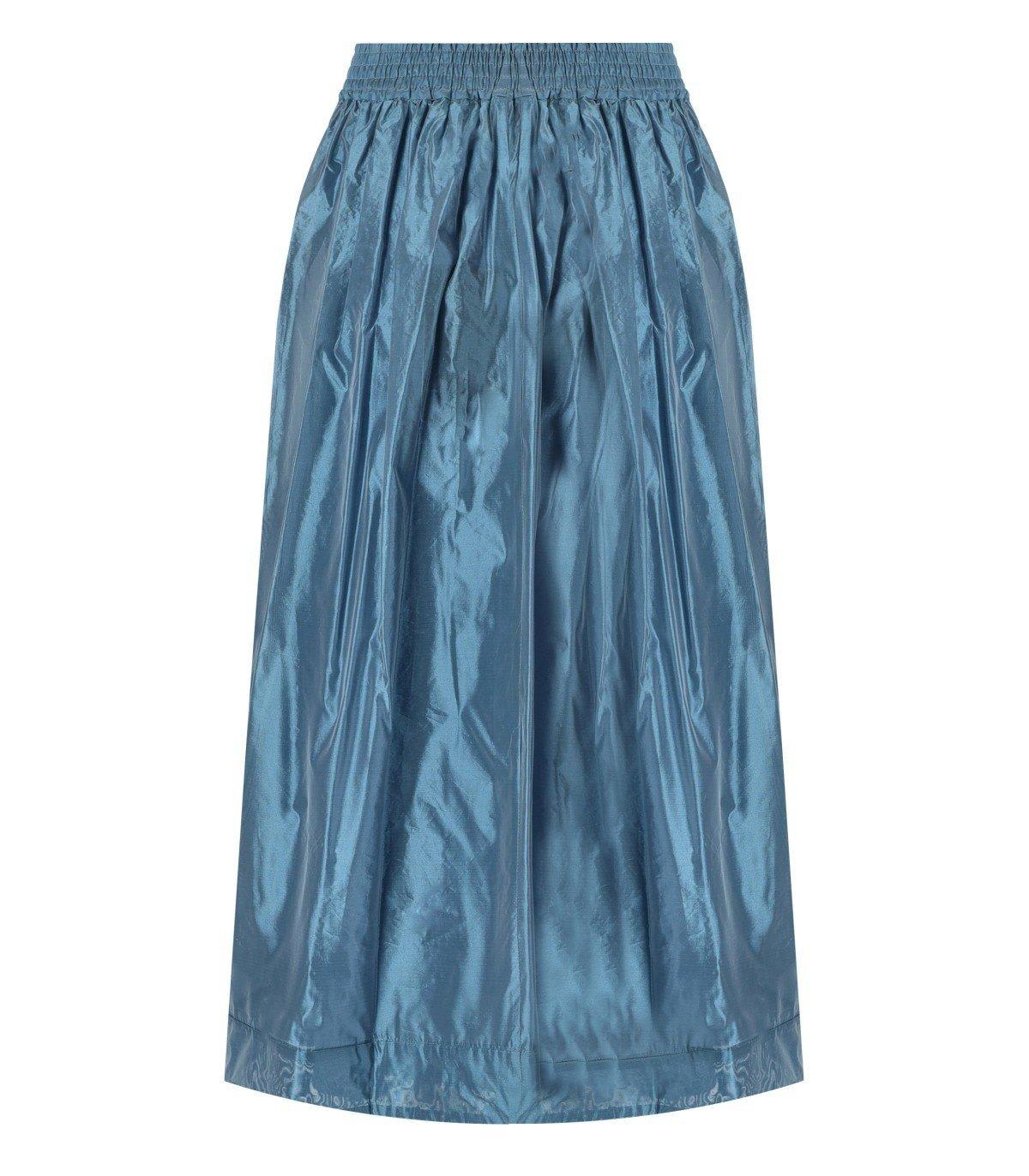 Shop Weekend Max Mara Eros Gathered Skirt In Blu