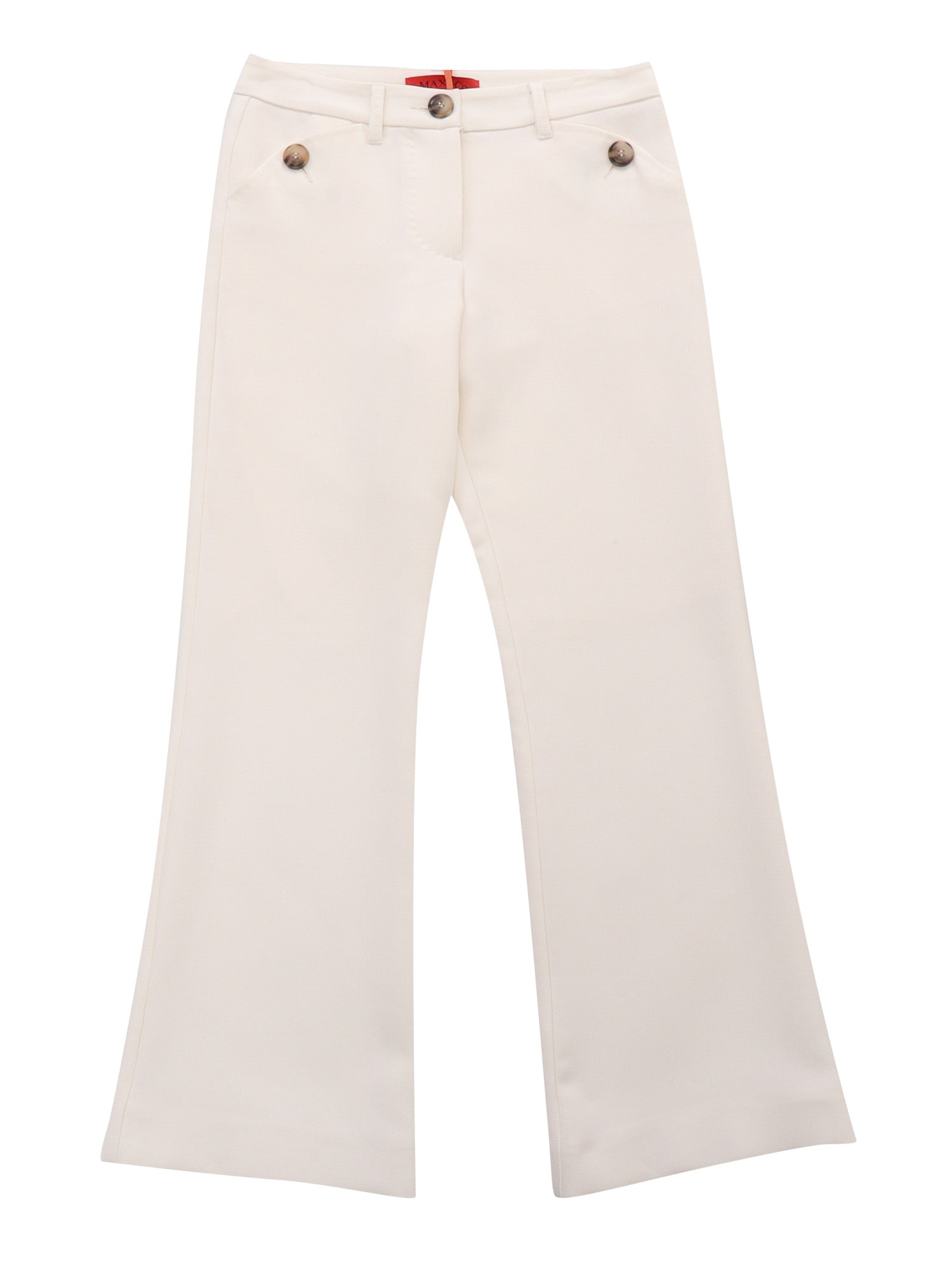 Max&amp;co. Kids' Flared Trousers In White
