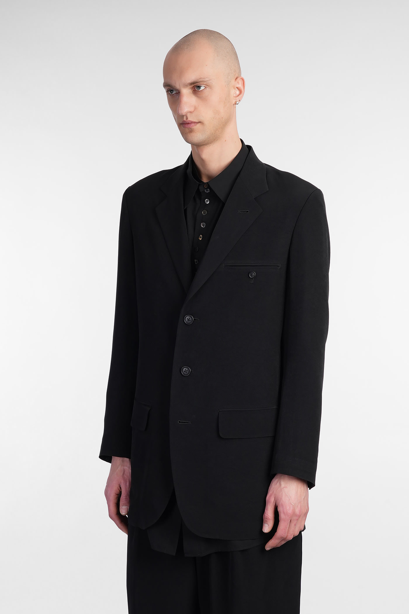 YOHJI YAMAMOTO I BLAZER IN BLACK TRIACETATE